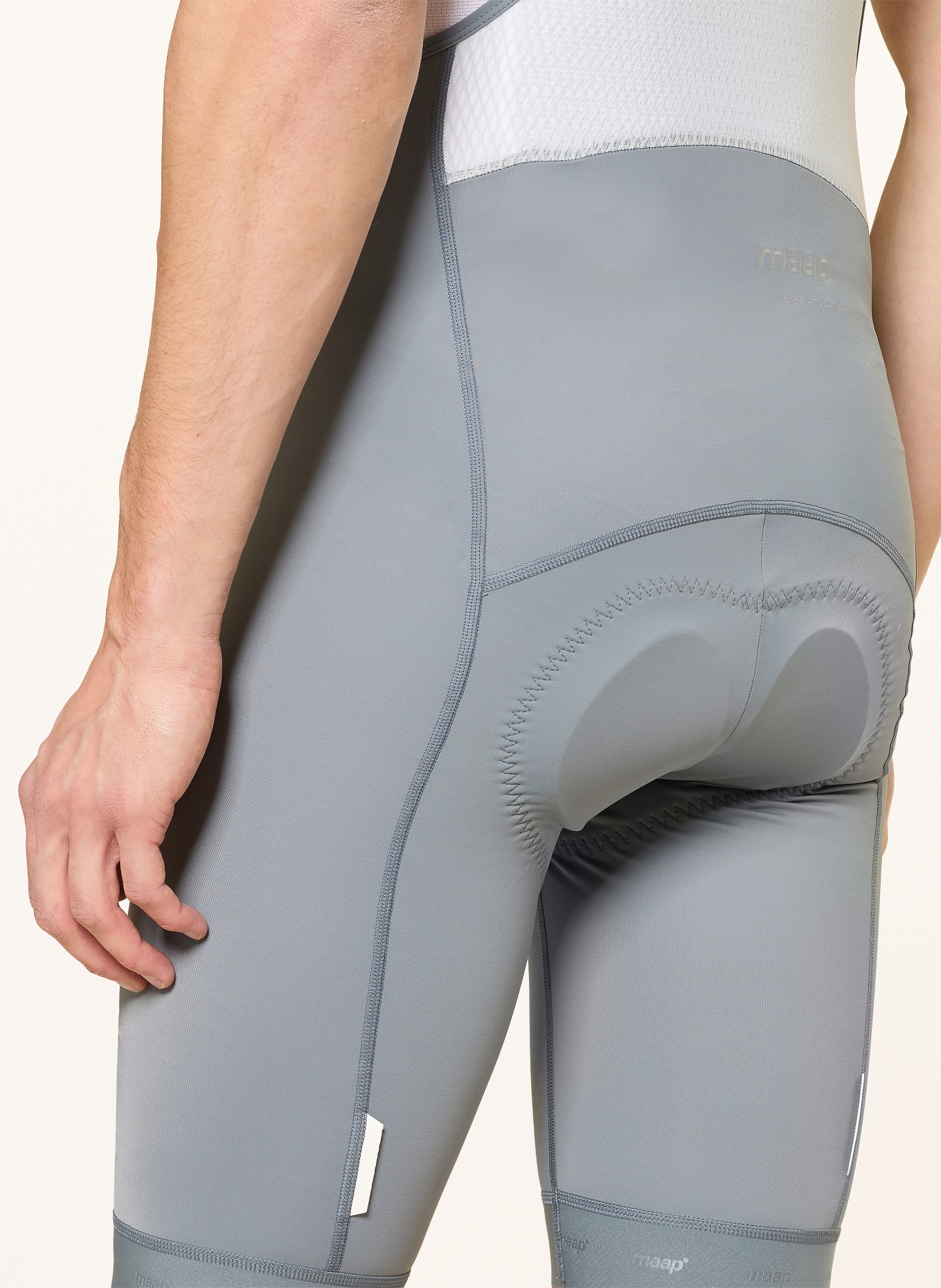 MAAP TRAINING BIB 3.0 cycling shorts with straps and padded insert: GRAY / LIGHT GRAY