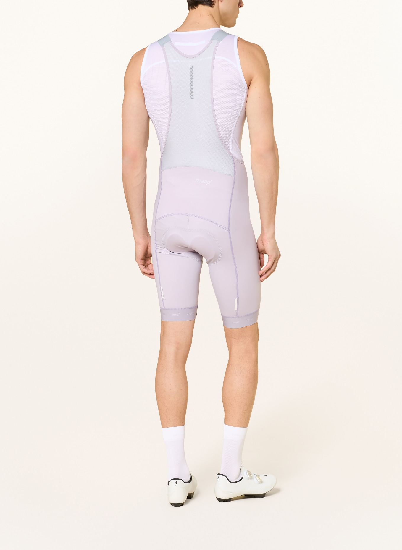 MAAP TRAINING BIB 3.0 cycling shorts with straps and padded insert: LIGHT PURPLE / LIGHT GRAY