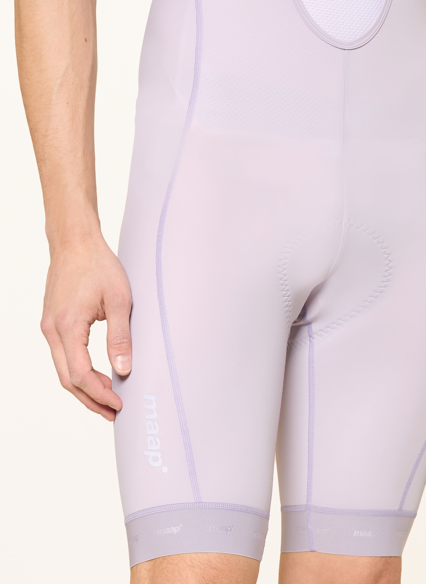 MAAP TRAINING BIB 3.0 cycling shorts with straps and padded insert: LIGHT PURPLE / LIGHT GRAY
