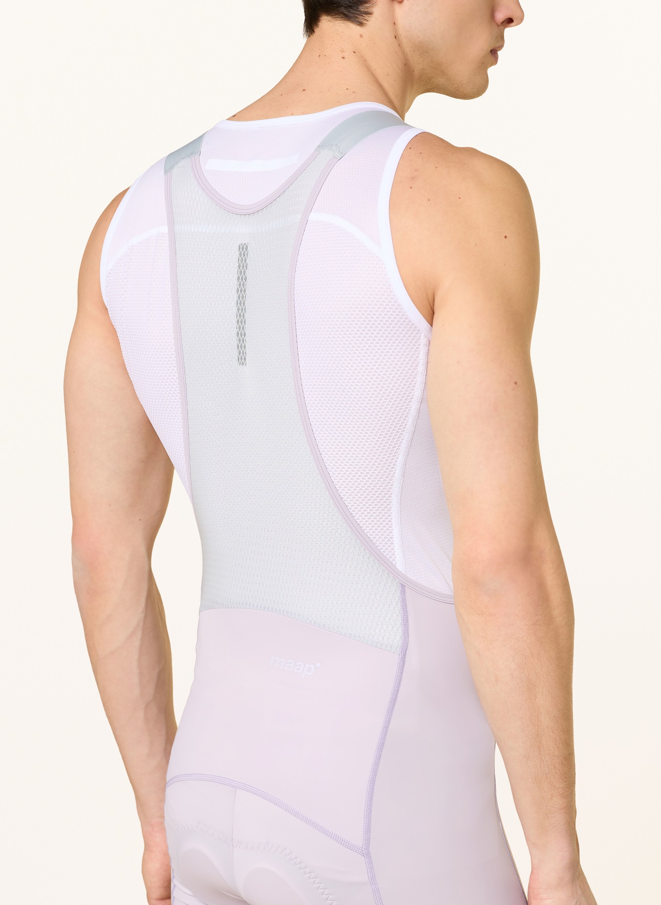 MAAP TRAINING BIB 3.0 cycling shorts with straps and padded insert: LIGHT PURPLE / LIGHT GRAY