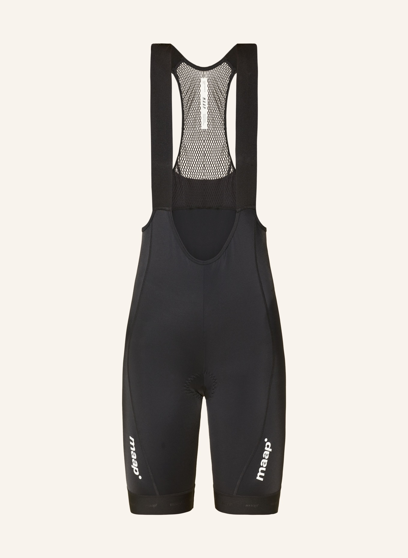 MAAP Radhose TRAINING 3.0 mit Trägern und gepolsterten Einsätzen: SCHWARZ