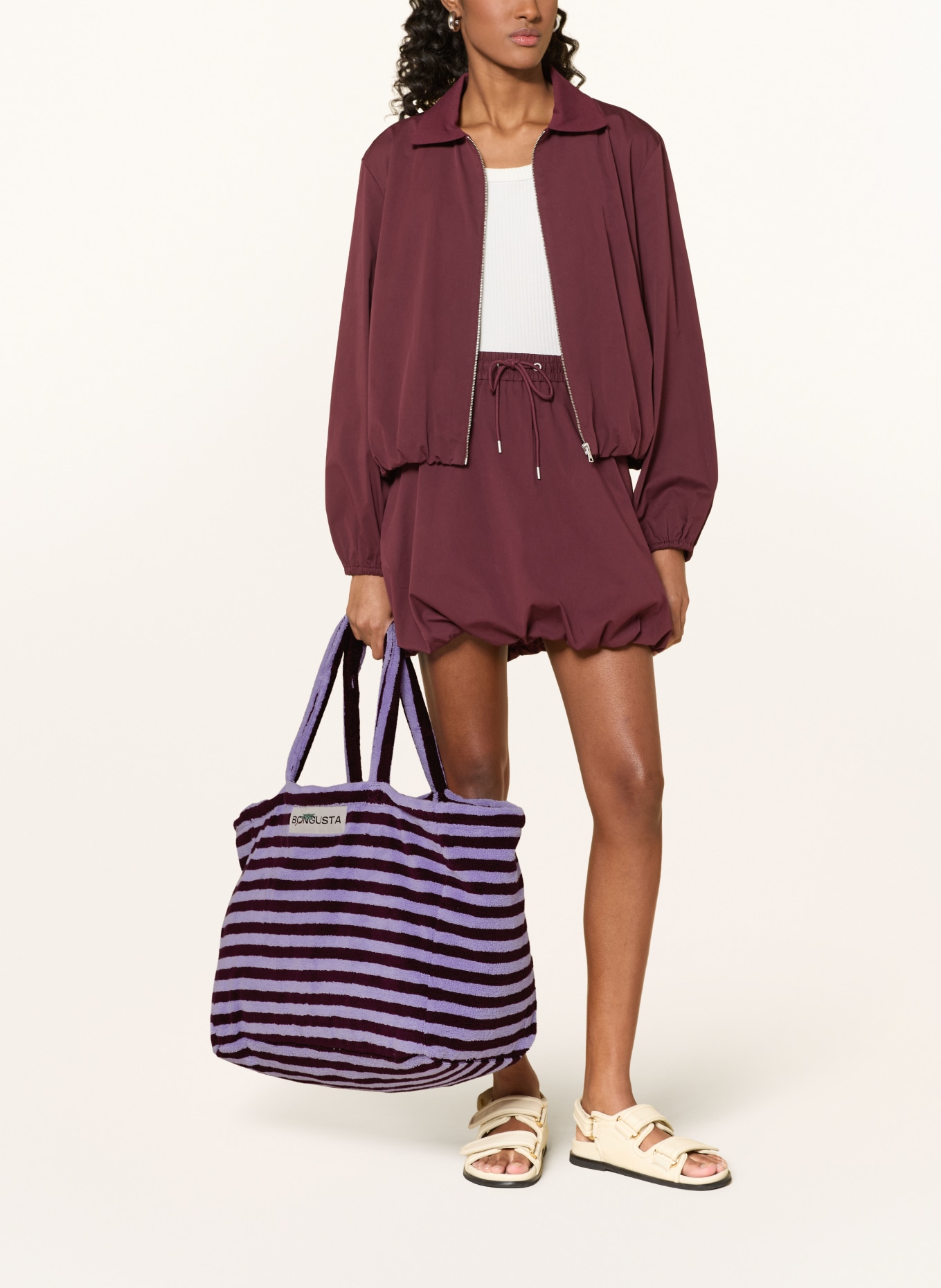 BONGUSTA Strandtas NARAM: LICHTPAARS / DONKERPAARS