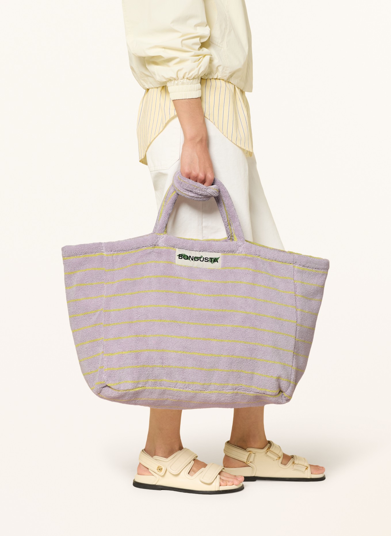 BONGUSTA Sac de plage NARAM: LILAS CLAIR / JAUNE