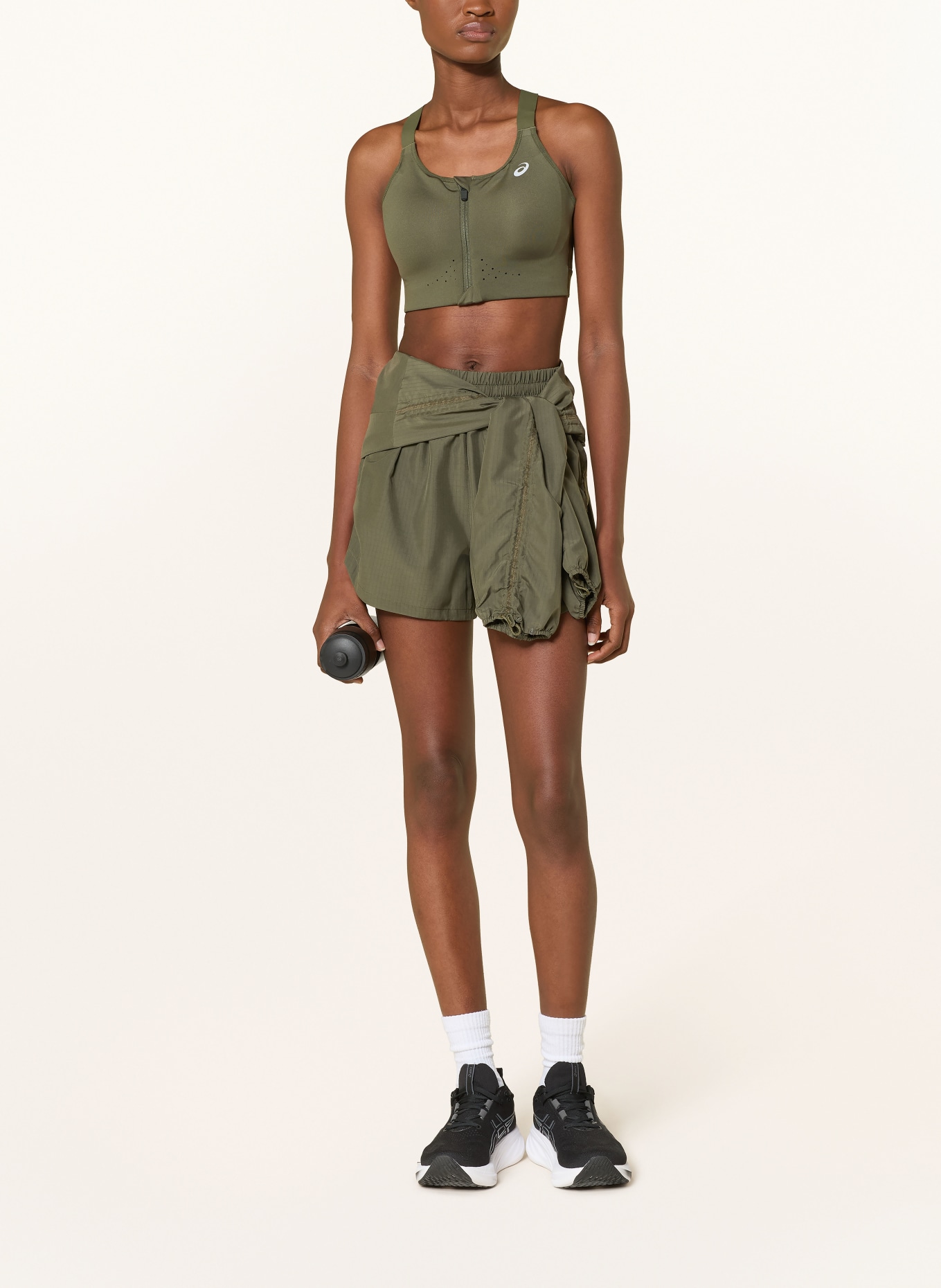 ASICS Sport-BH ROAD COMBINATION ZIP: OLIV