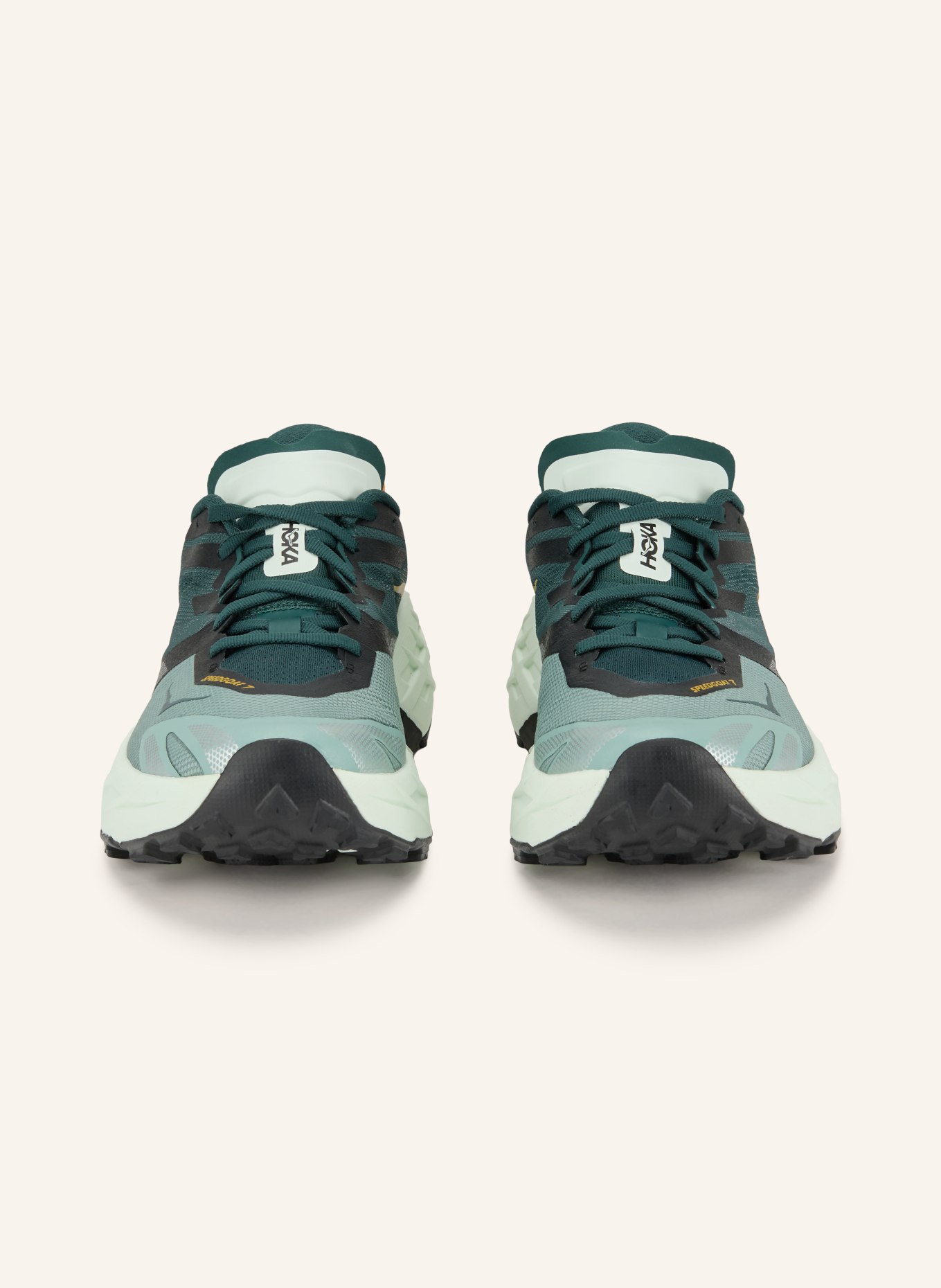 HOKA SPEEDGOAT 7 Trail Running Shoes: DARK GREEN / LIGHT GREEN