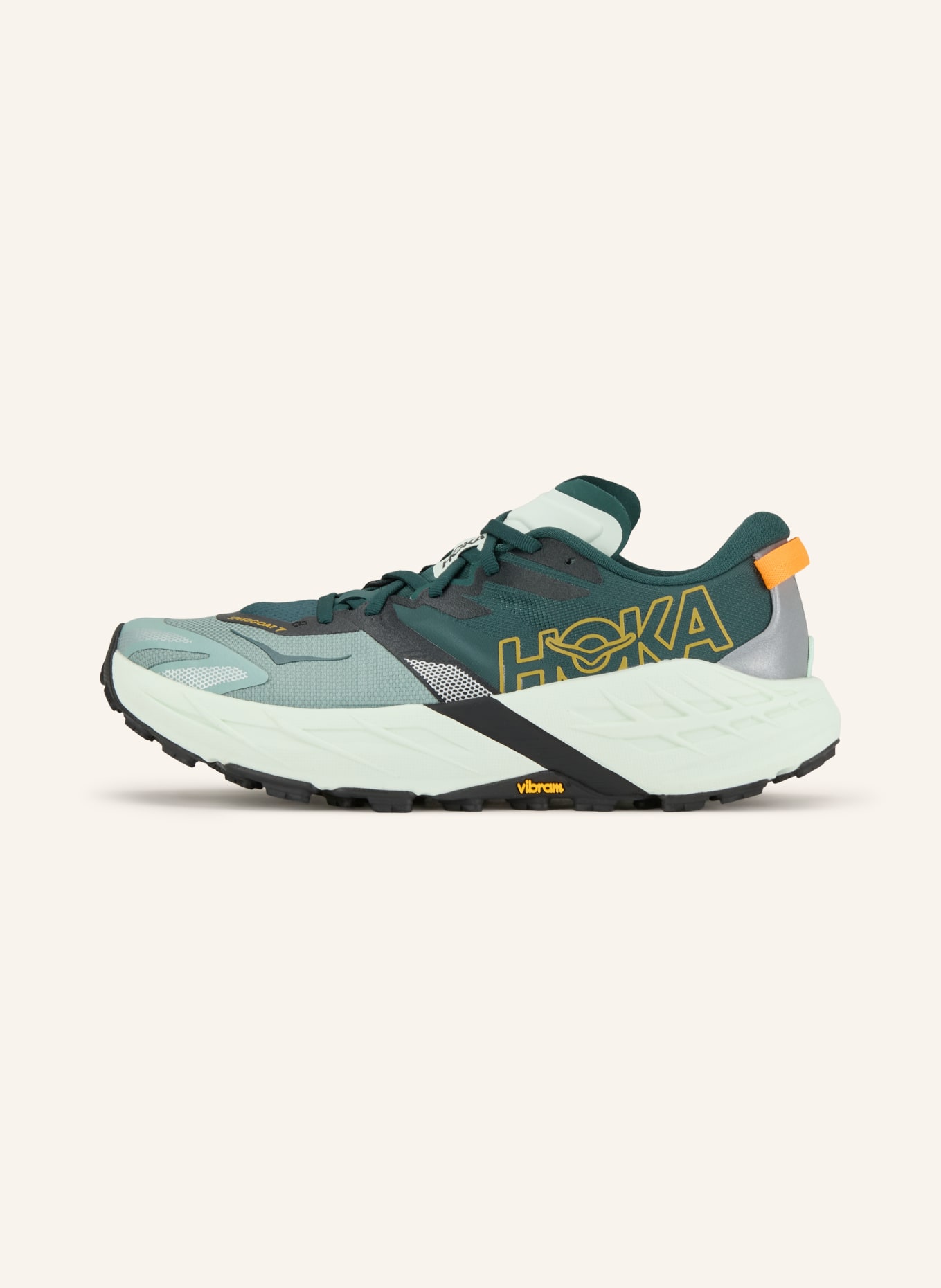 HOKA SPEEDGOAT 7 Trail Running Shoes: DARK GREEN / LIGHT GREEN