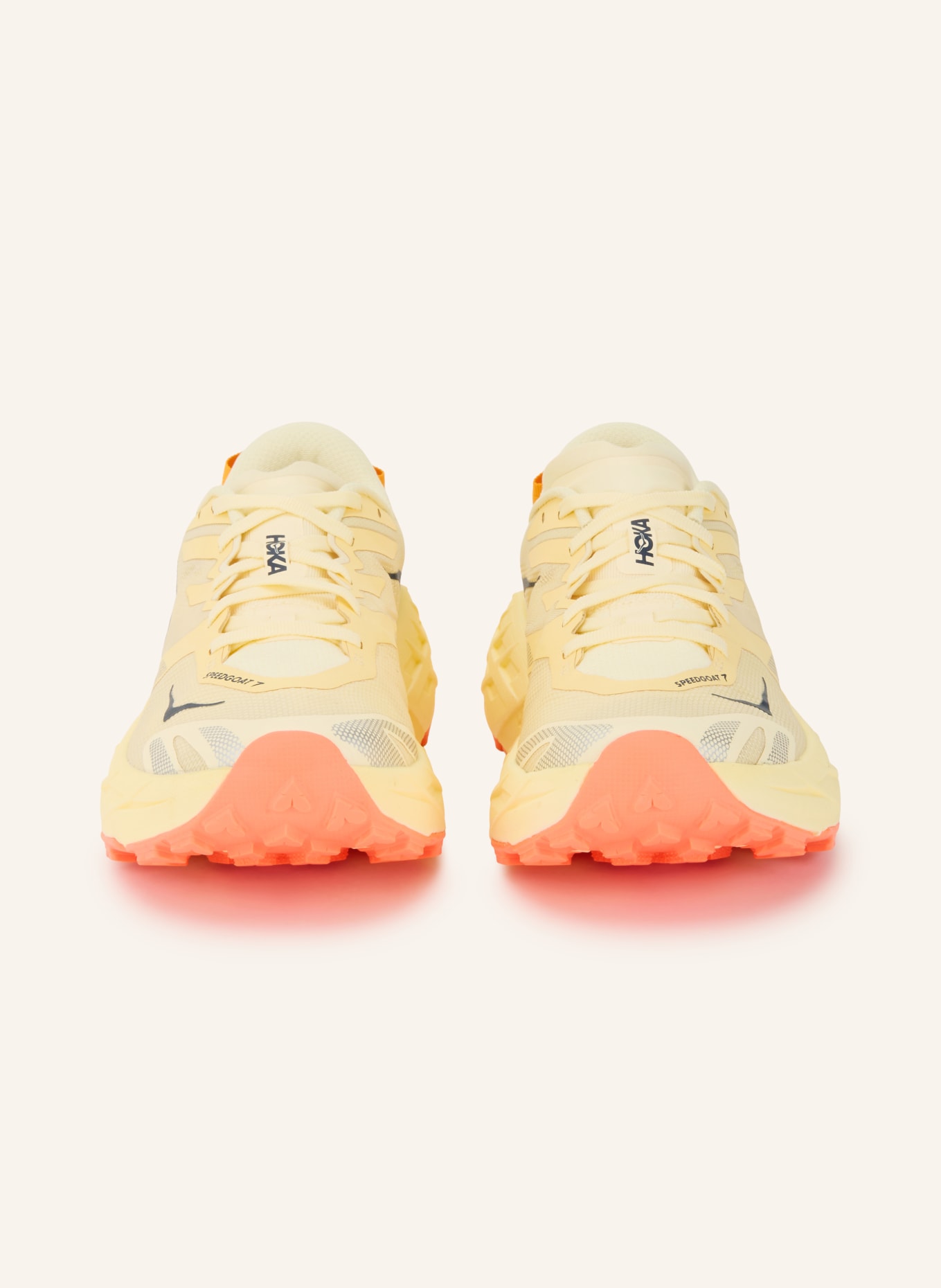 HOKA Trailrunning-Schuhe SPEEDGOAT 7: HELLGELB / ORANGE