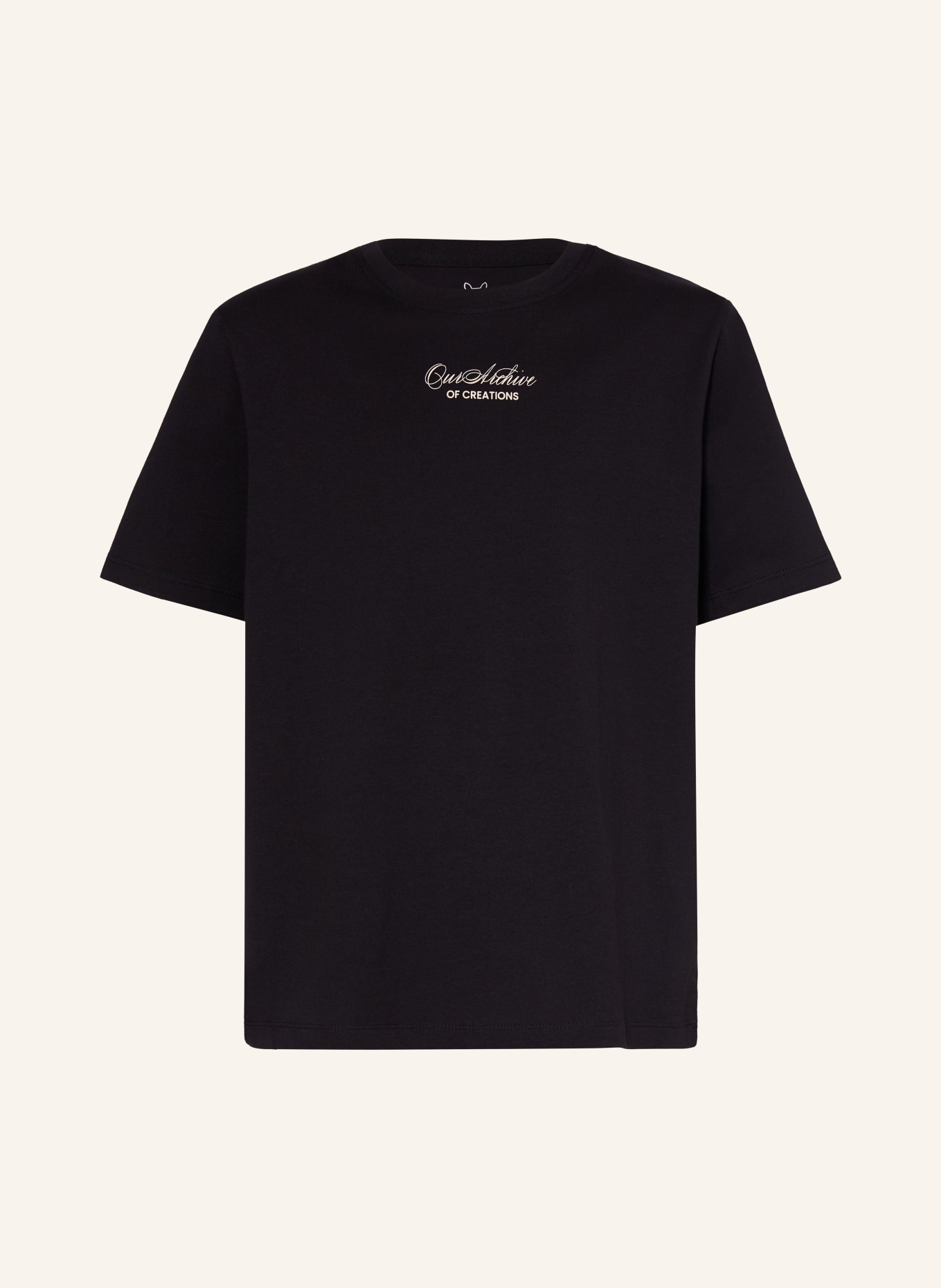 JACK&JONES T-shirt: NOIR / BEIGE / BLANC