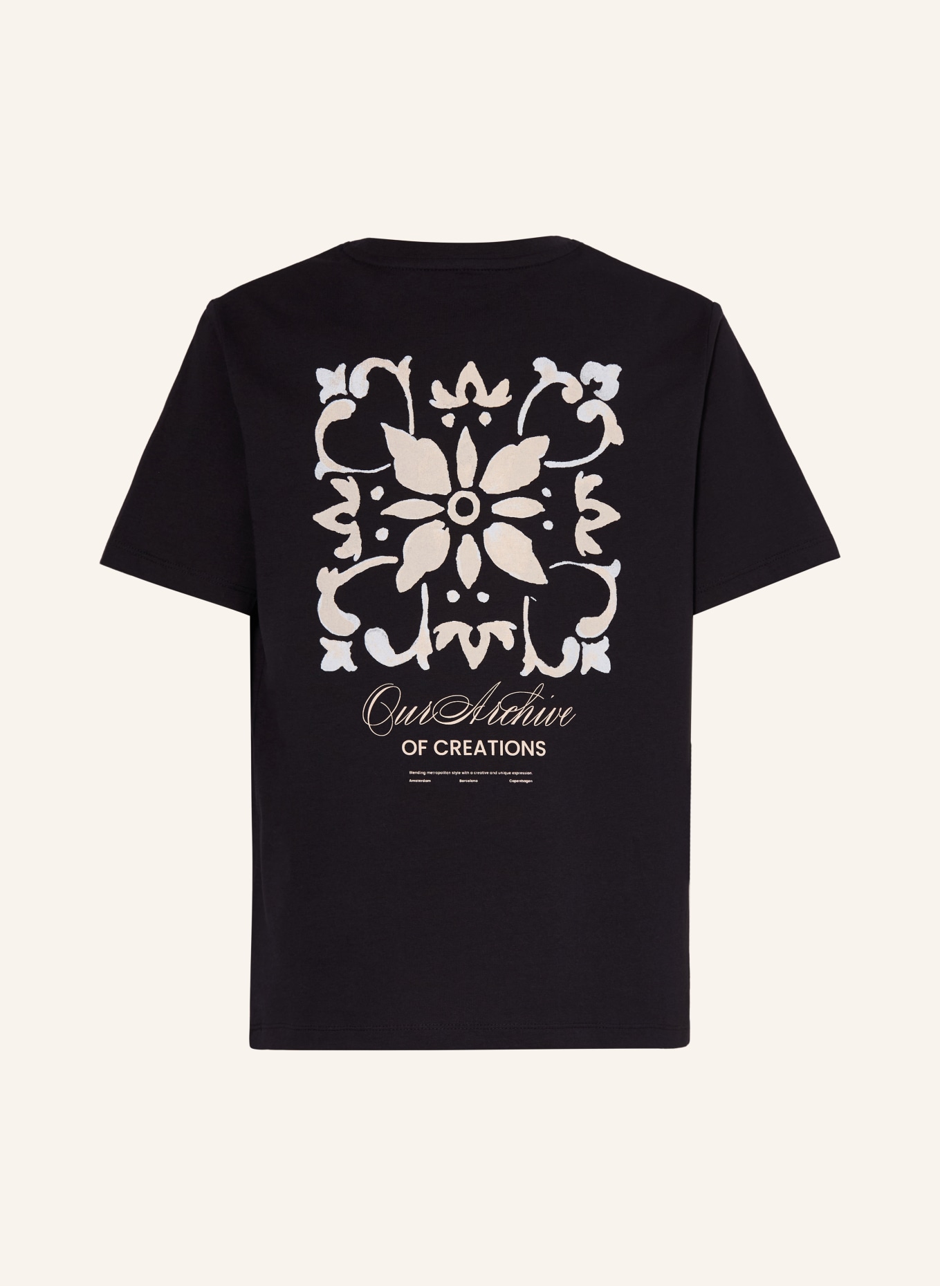 JACK&JONES T-shirt: NOIR / BEIGE / BLANC