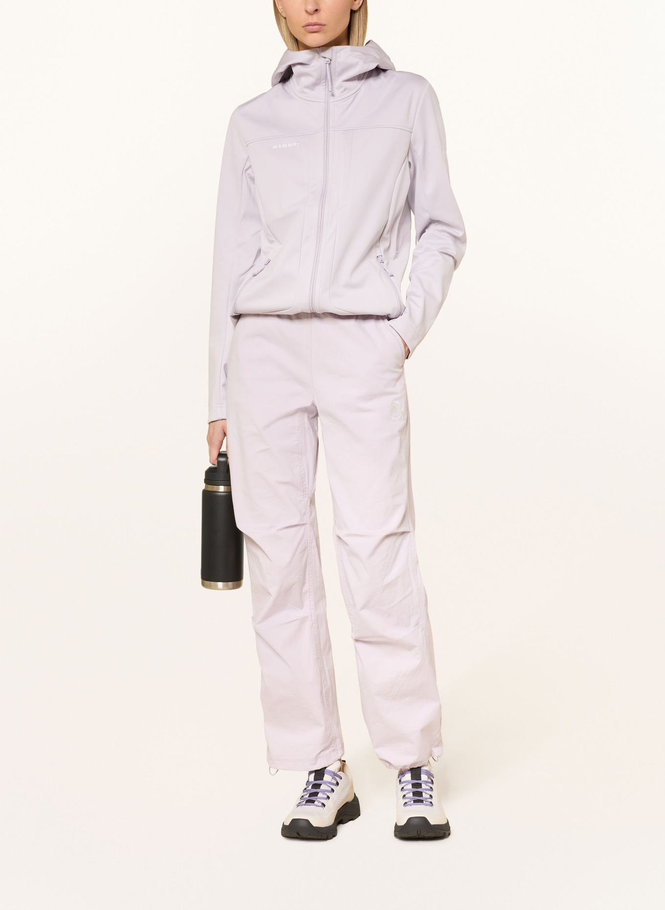 MAMMUT Softshellová bunda ULTIMATE VIII SO HOODED: SVĚTLE FIALOVÁ