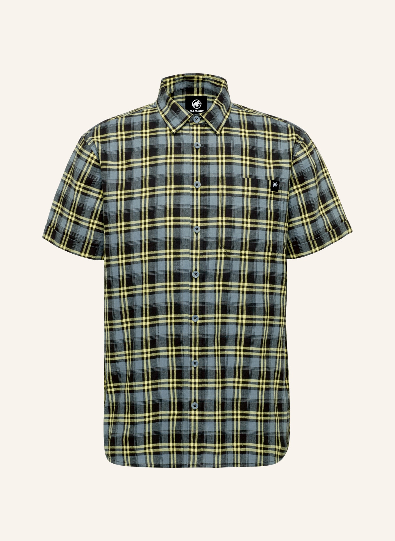 MAMMUT Outdoor-Hemd TROVAT SUMMER: GRAU / GELB