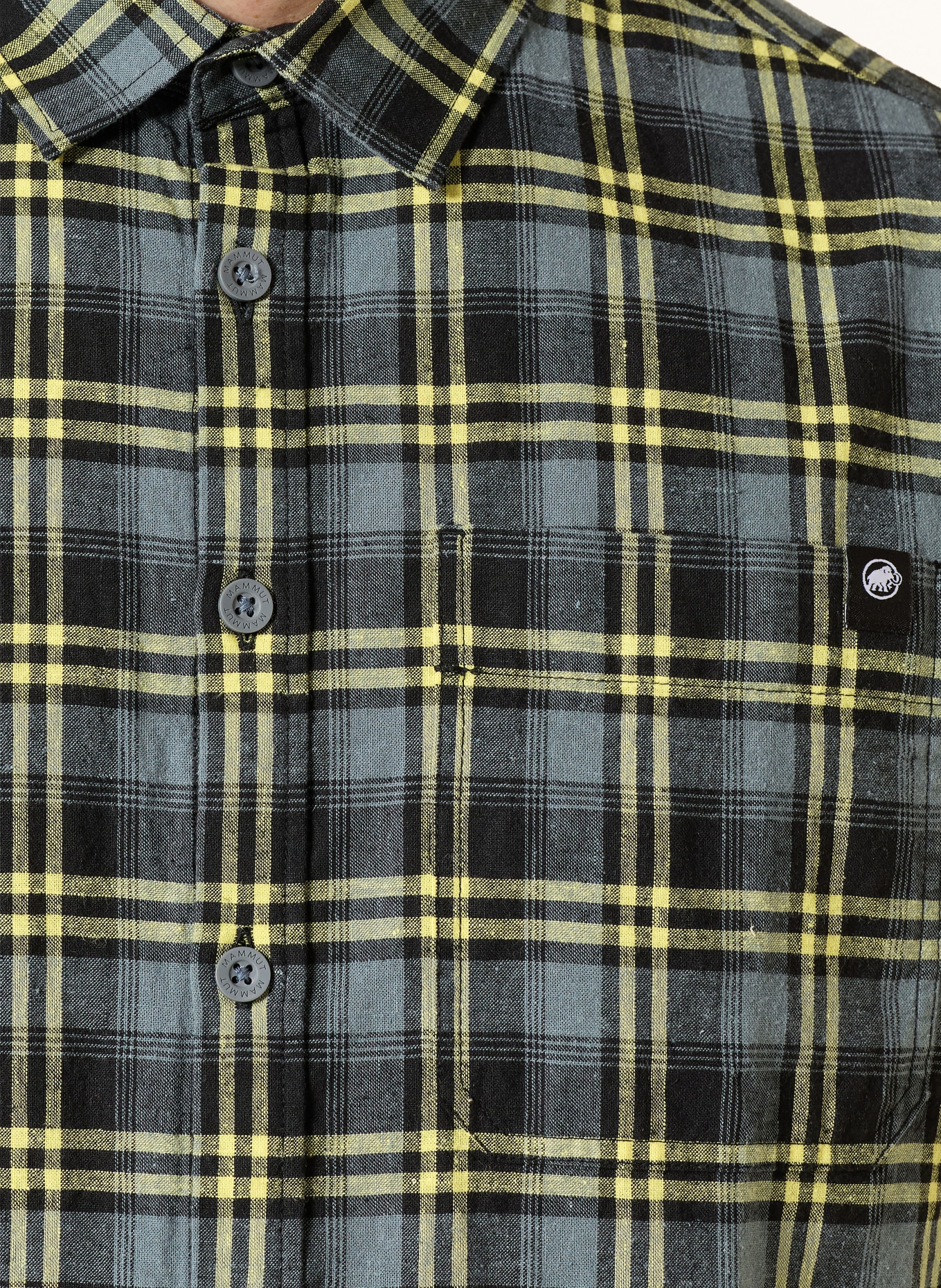 MAMMUT Outdoor-Hemd TROVAT SUMMER: GRAU / GELB