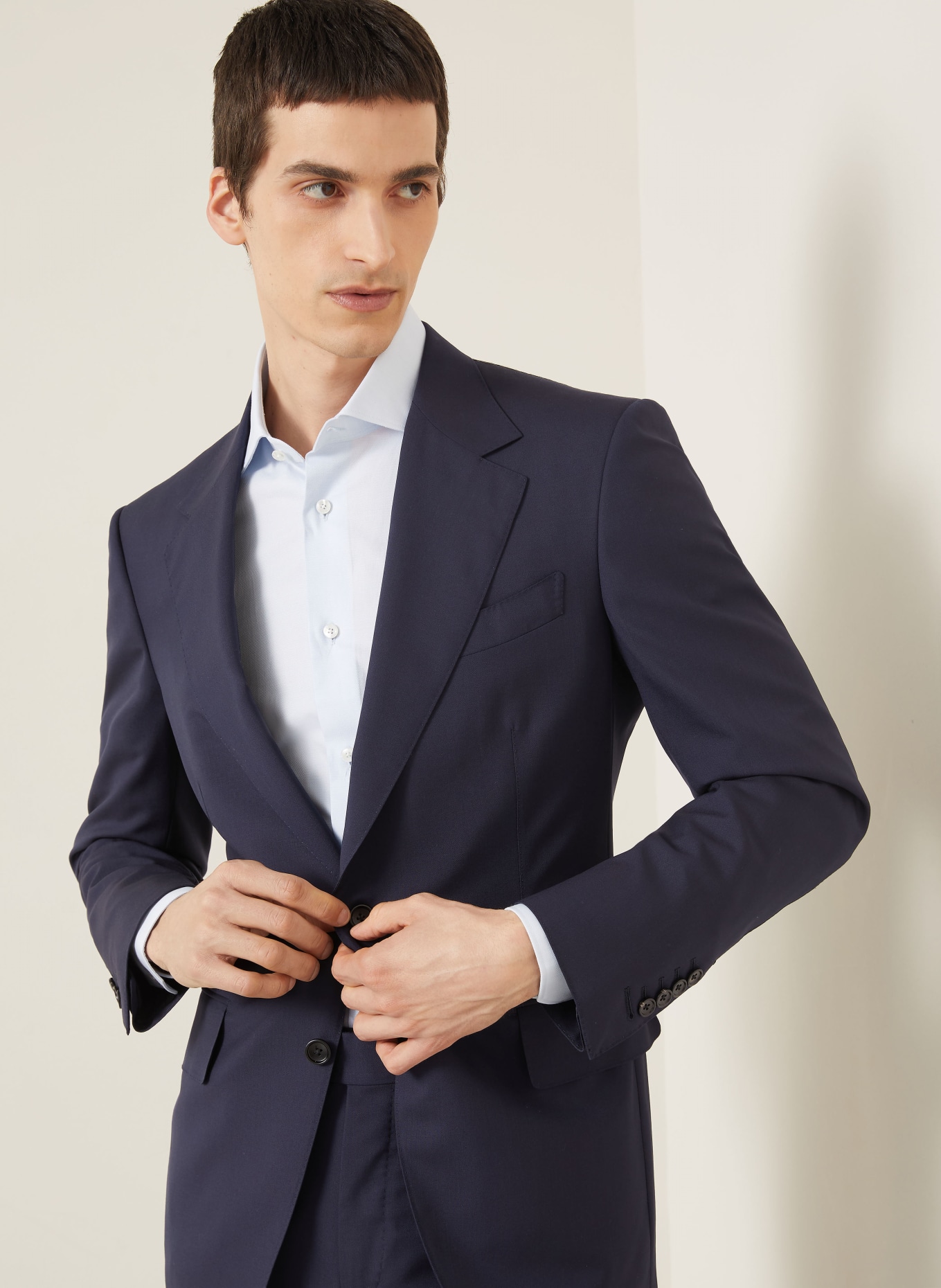 TOM FORD Garnitur o kroju extra slim fit: GRANATOWY