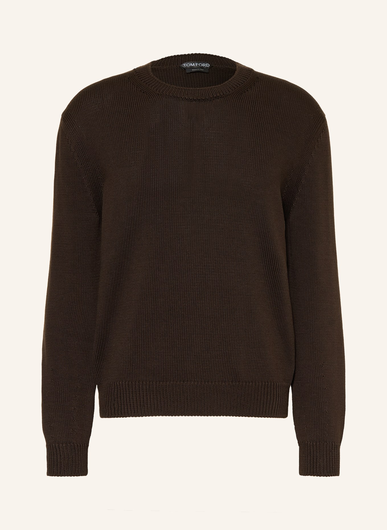 TOM FORD Svetr s hedvábím: TMAVĚ HNĚDÁ