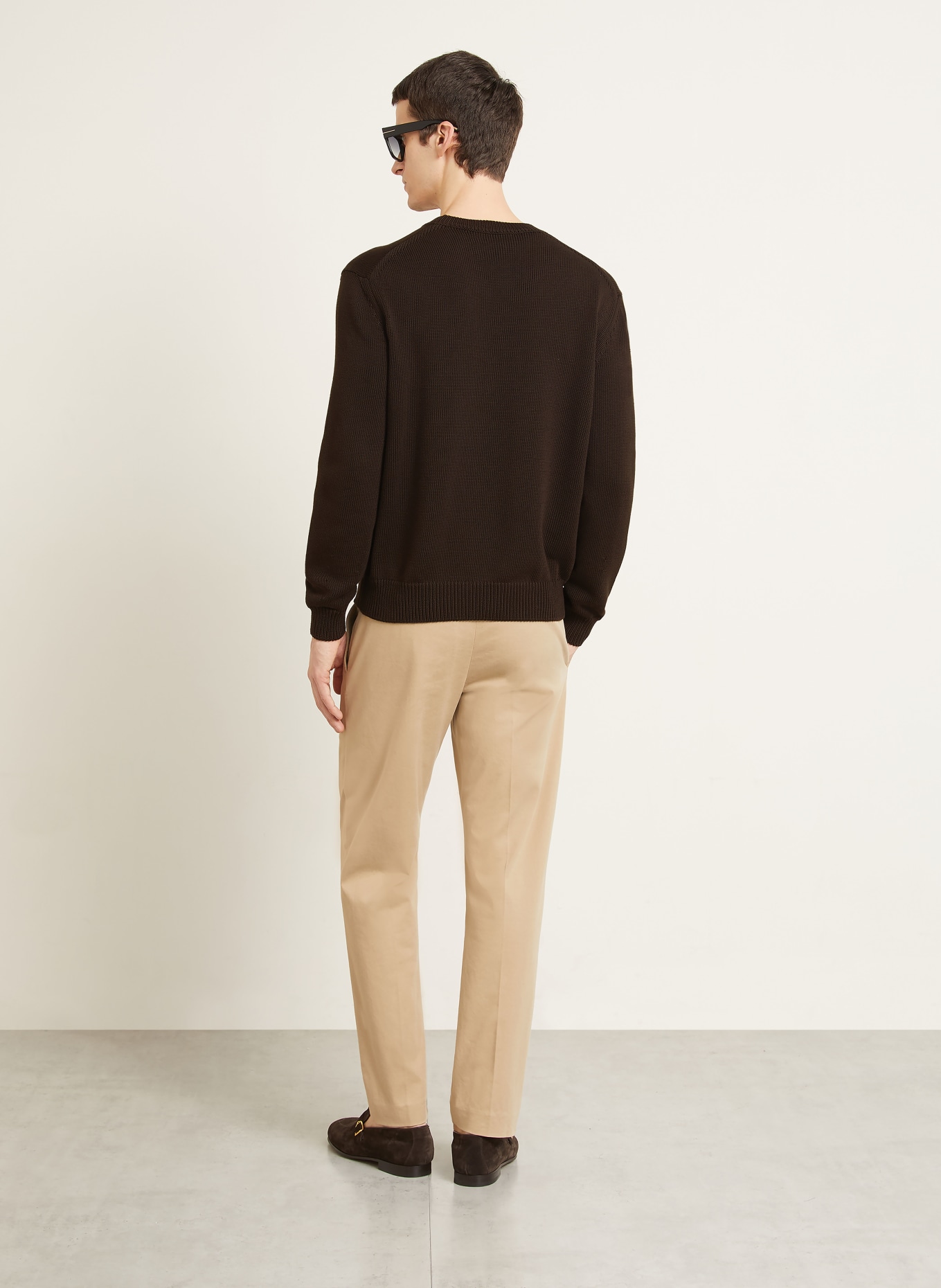 TOM FORD Svetr s hedvábím: TMAVĚ HNĚDÁ