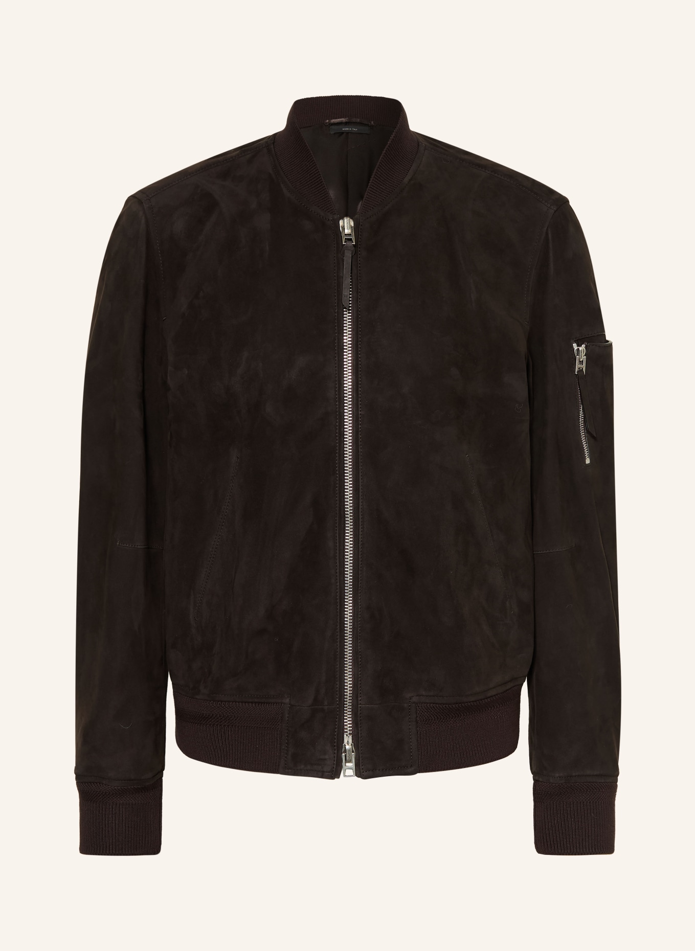 TOM FORD Lederblouson: DUNKELBRAUN