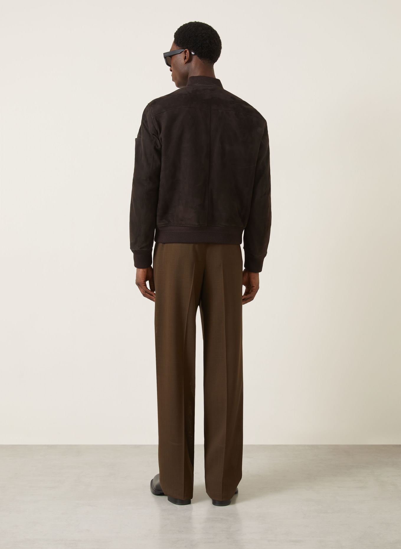 TOM FORD Lederblouson: DUNKELBRAUN