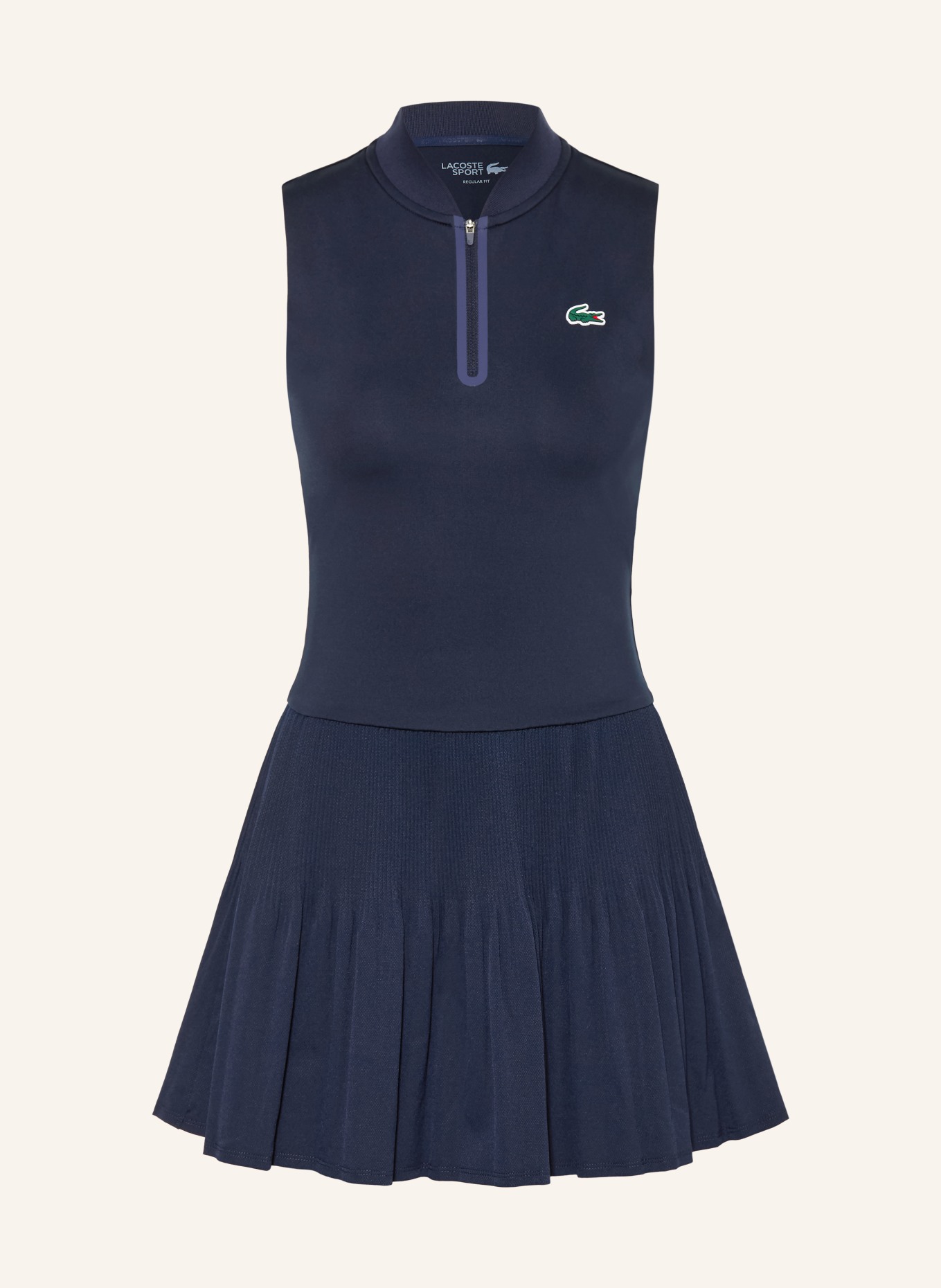 LACOSTE Pleated tennis dress: DARK BLUE