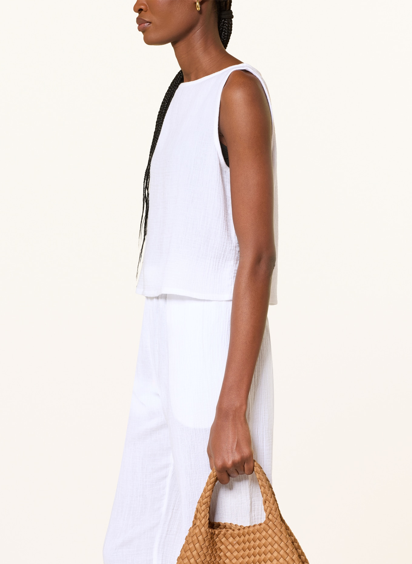 LAUREN RALPH LAUREN Set: Top und Marlenehose: WEISS