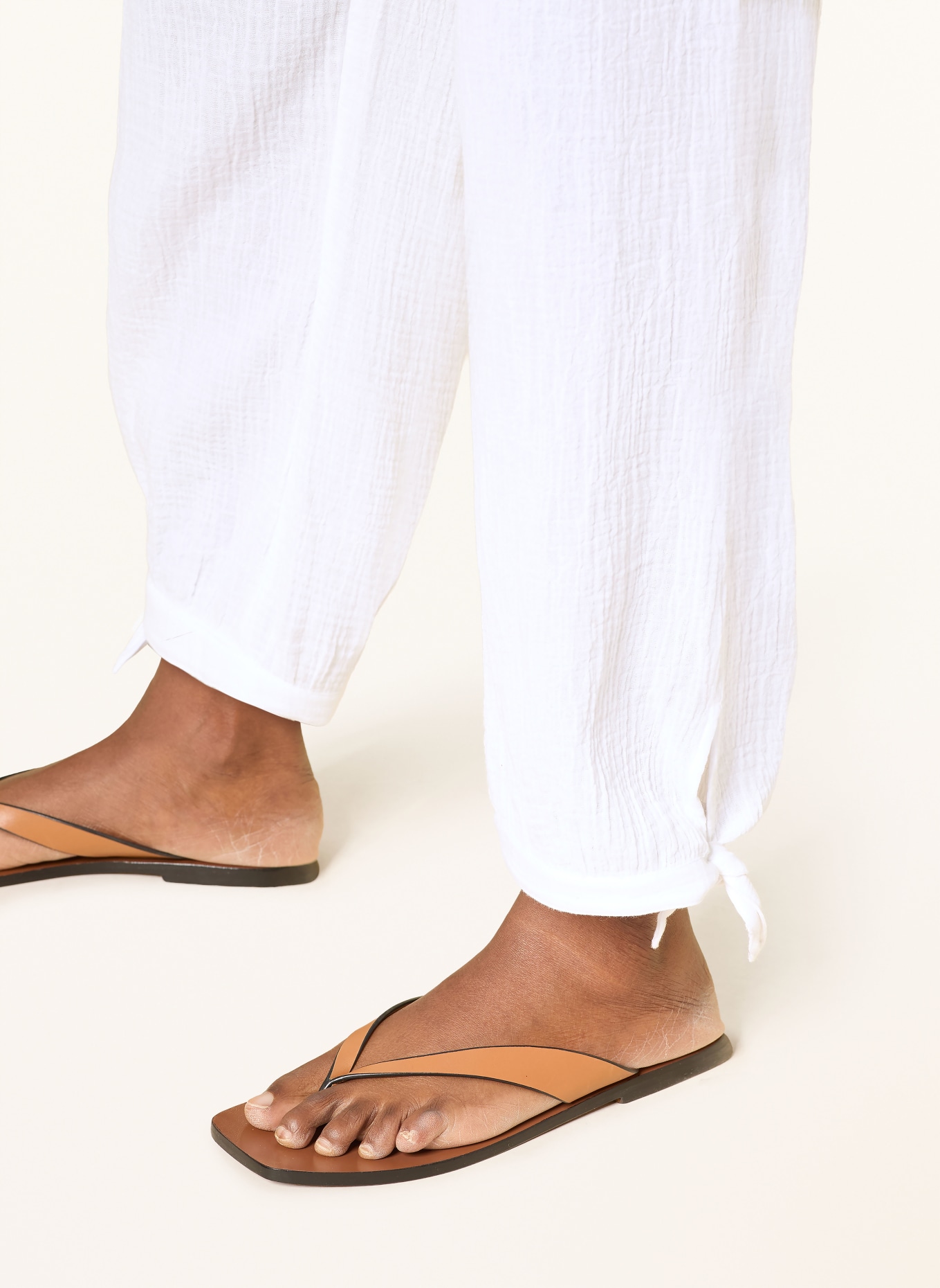 LAUREN RALPH LAUREN Set: Top und Marlenehose: WEISS