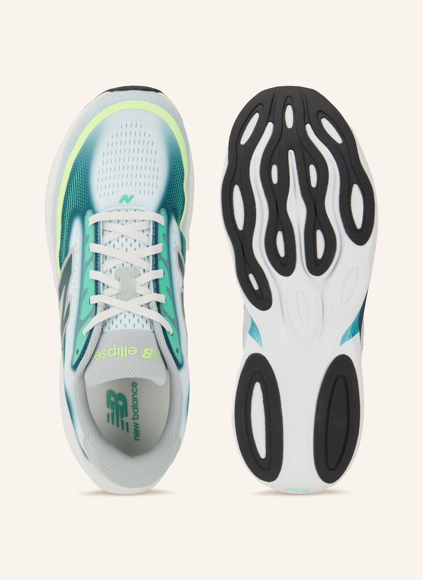 new balance Laufschuhe ELLIPSE V1: DUNKELGRÜN / HELLGRAU / NEONGELB