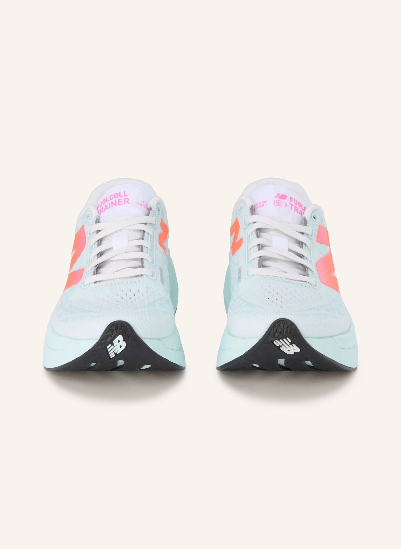 new balance Laufschuhe FUELCELL SUPERCOMP TRAINER V3: HELLBLAU / SILBER / NEONORANGE