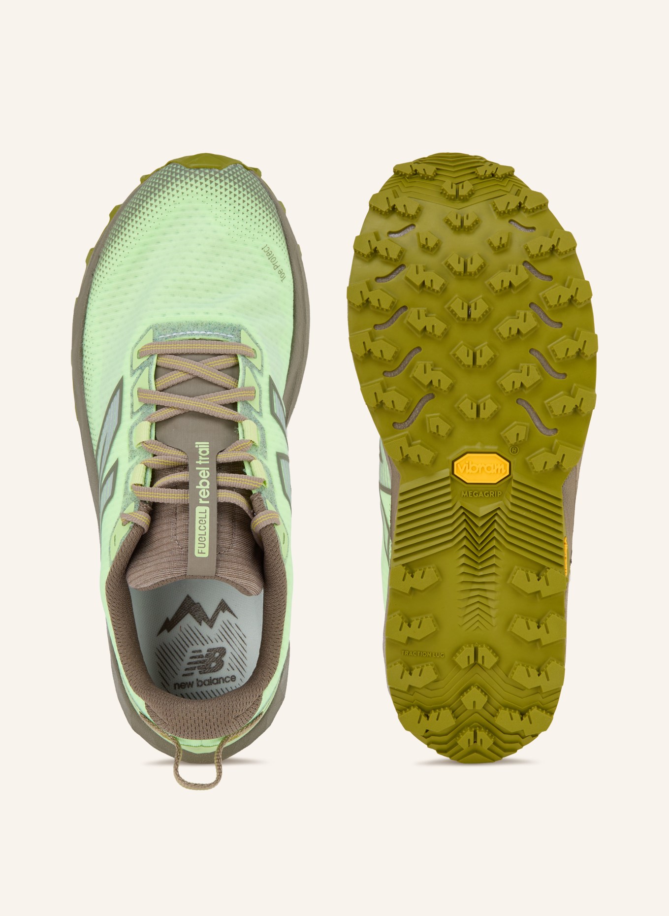 new balance Trailrunning-Schuhe FUELCELL REBEL TRAIL: HELLGRÜN / BRAUN