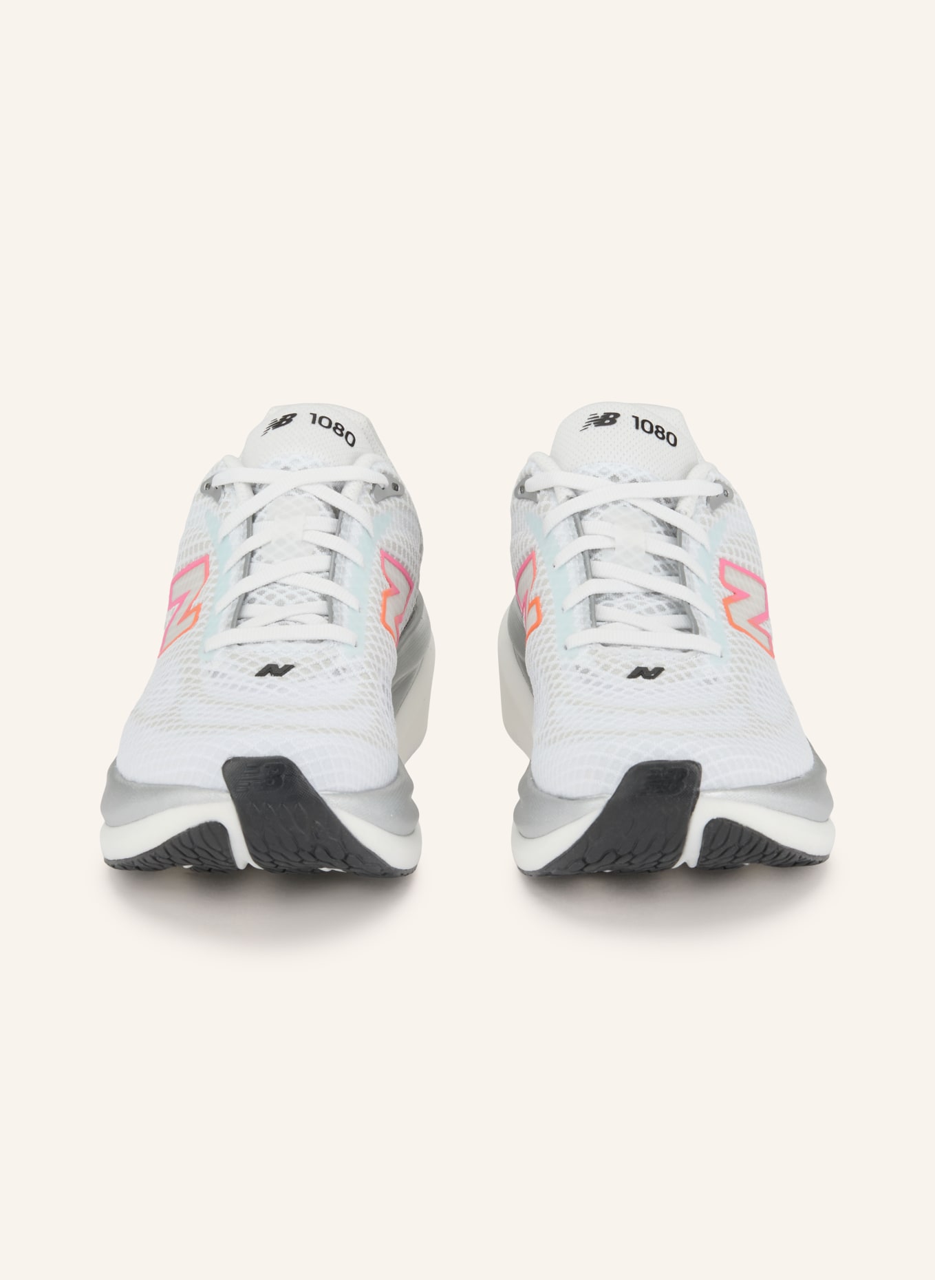 new balance Chaussures de course 1080: BLANC / ROSE FUCHSIA / ORANGE