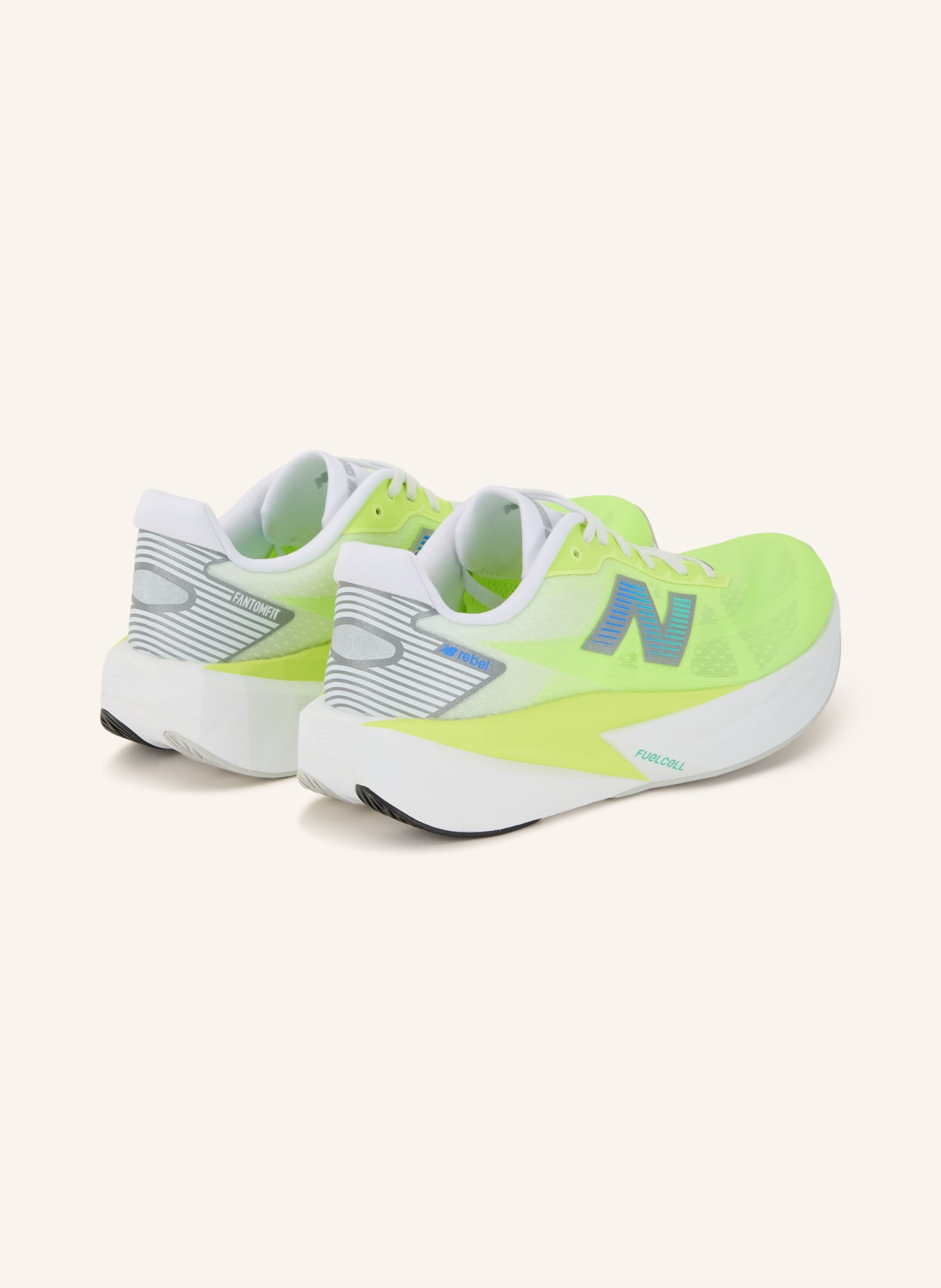 new balance Laufschuhe FUELCELL REBEL V5: NEONGELB / WEISS