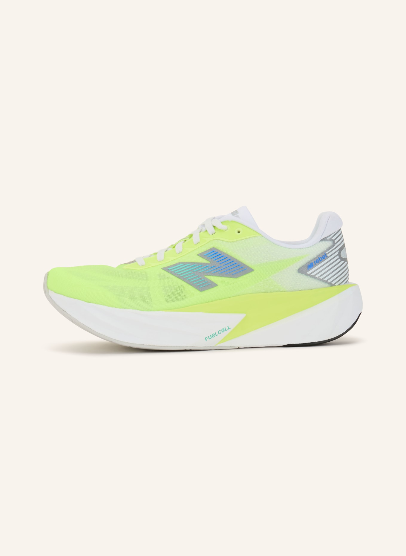 new balance Laufschuhe FUELCELL REBEL V5: NEONGELB / WEISS