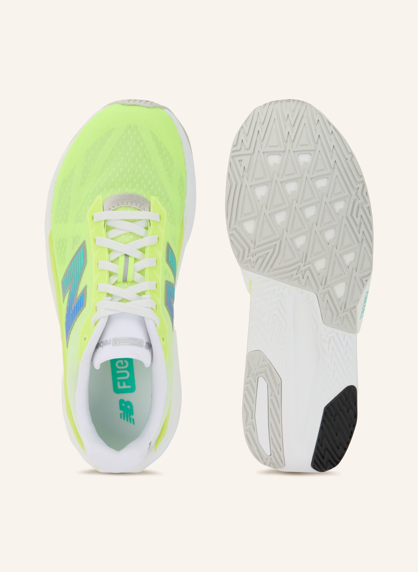 new balance Laufschuhe FUELCELL REBEL V5: NEONGELB / WEISS
