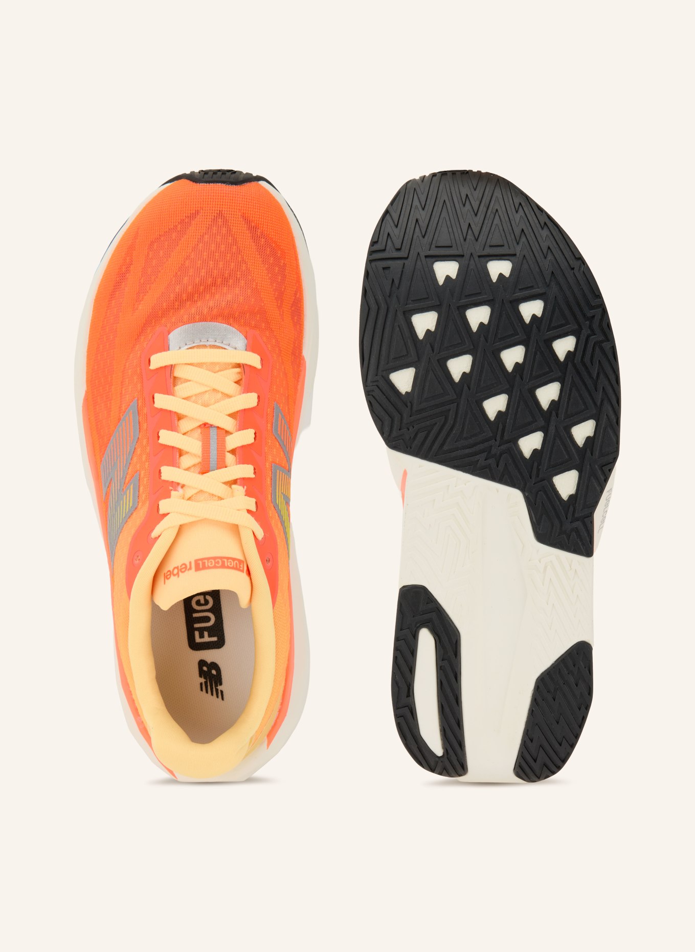 new balance Laufschuhe FUELCELL REBEL V5: NEONORANGE / SILBER