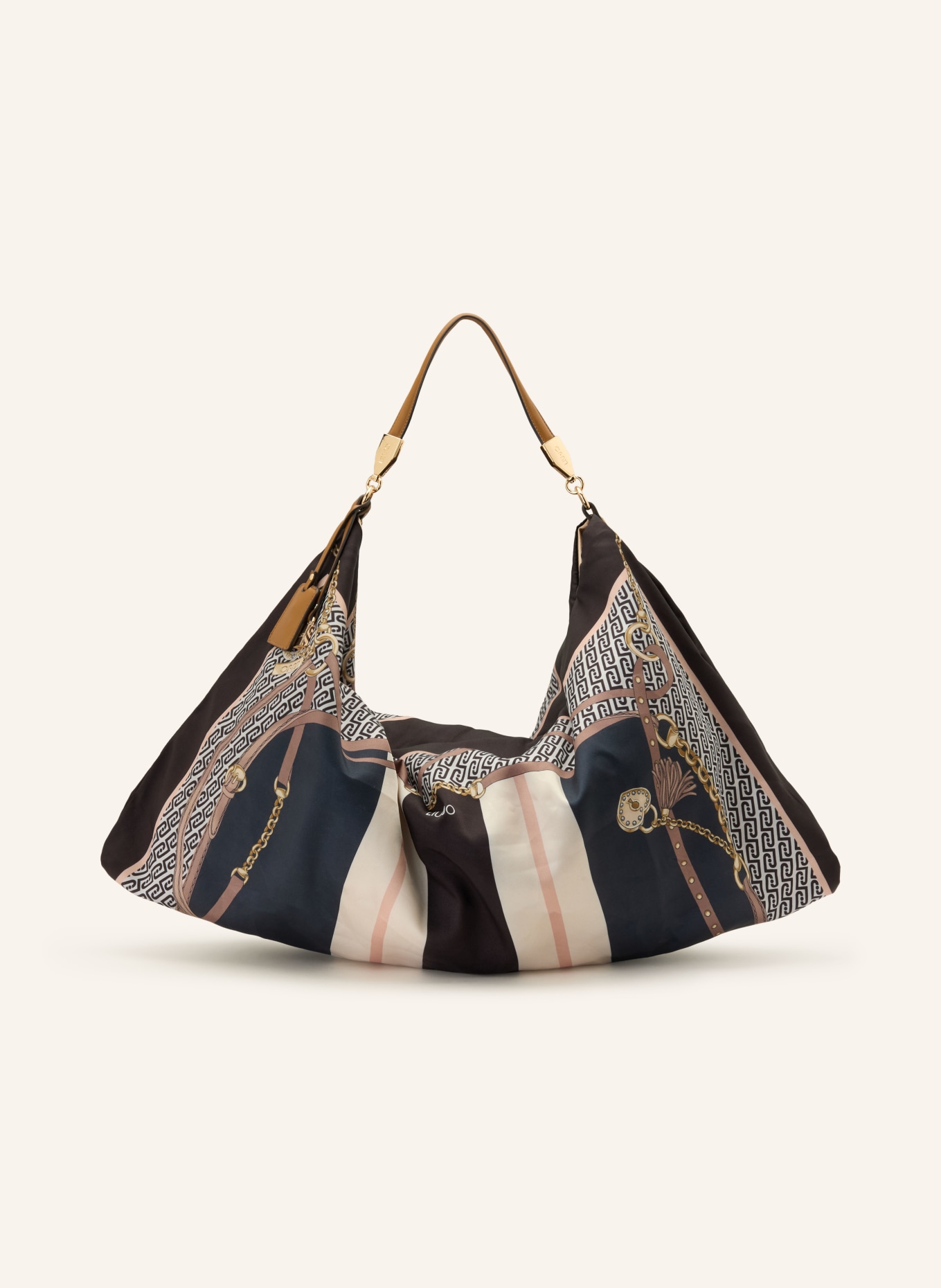 LIU JO Nákupní taška: ČERNÁ / HNĚDÁ / BÉŽOVÁ