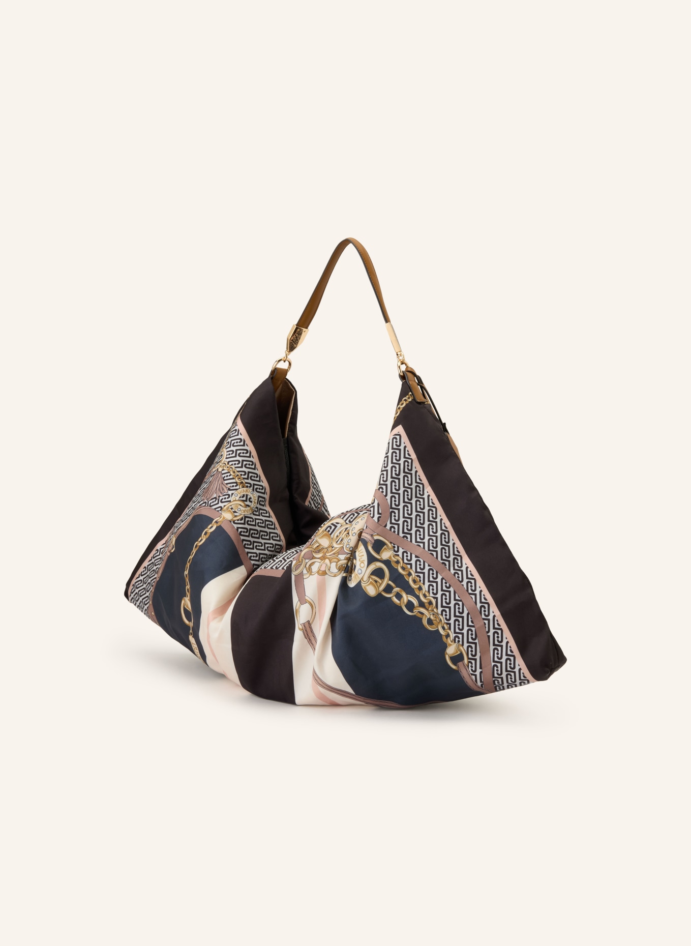 LIU JO Nákupní taška: ČERNÁ / HNĚDÁ / BÉŽOVÁ