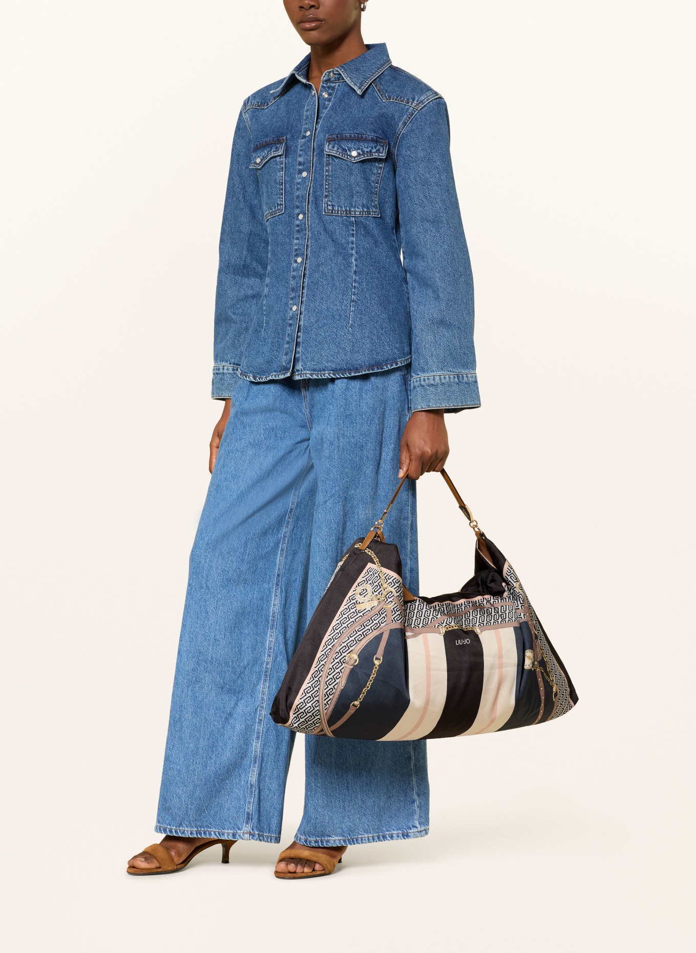 LIU JO Shopper: SCHWARZ / BRAUN / BEIGE