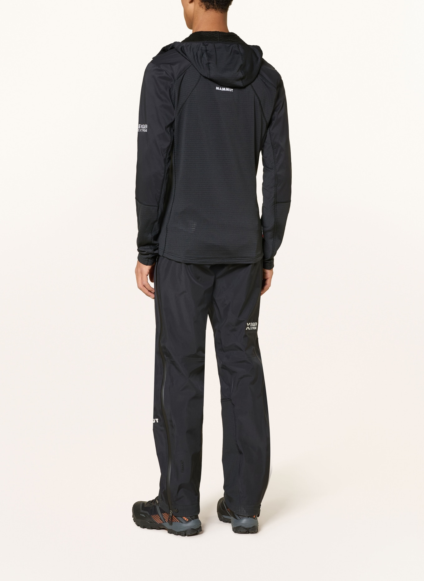 MAMMUT Veste hybride EIGER NORDWAND en FLEX AIR HYBRID: NOIR / BLANC