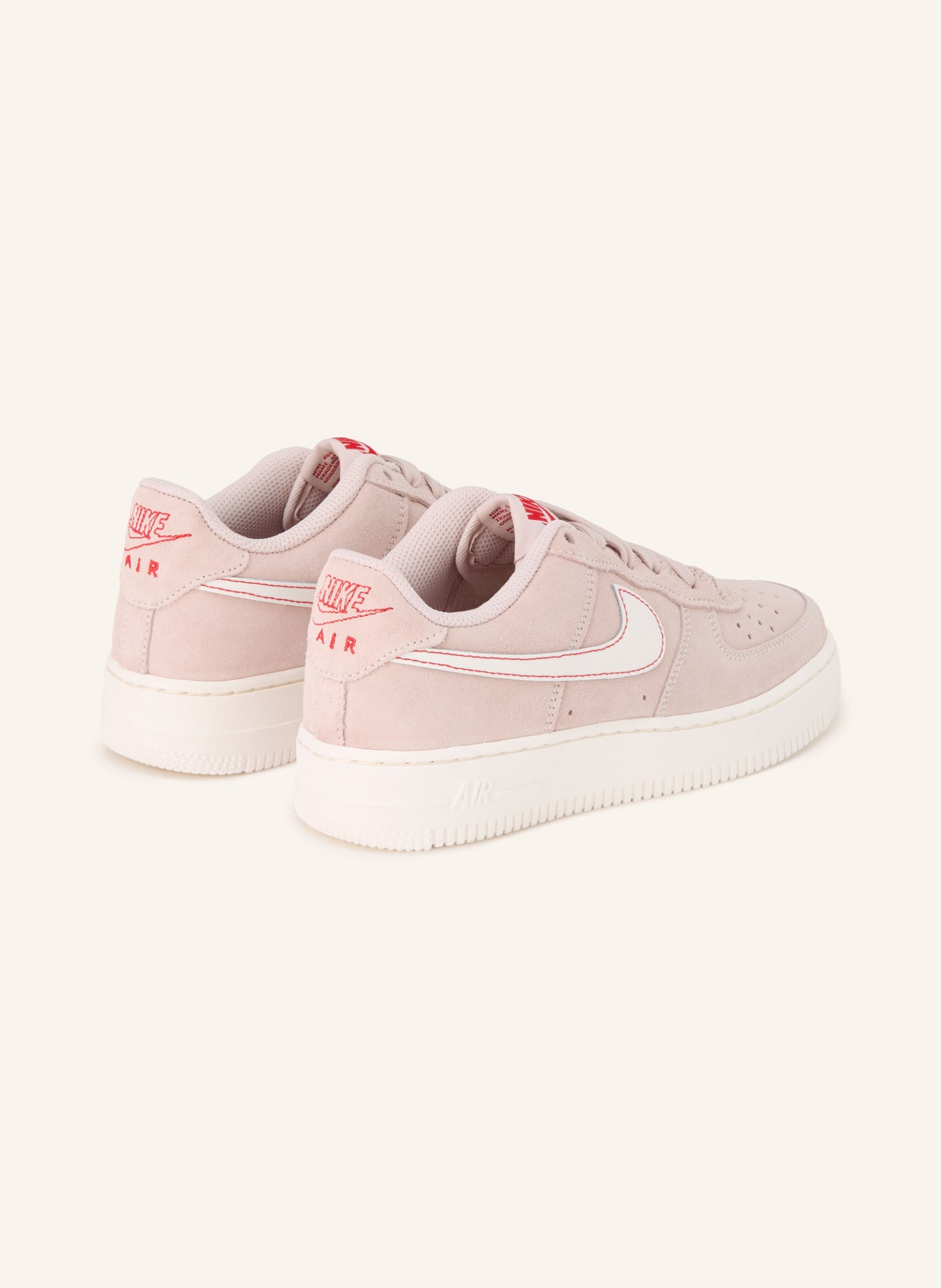 Nike Sneaker AIR FORCE 1 LV8: ROSÉ / ROT / WEISS