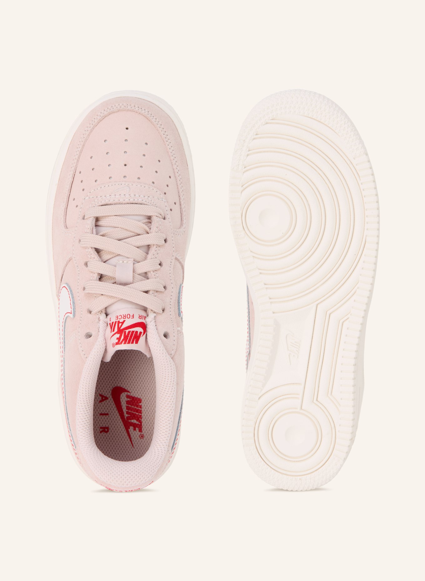 Nike Sneaker AIR FORCE 1 LV8: ROSÉ / ROT / WEISS