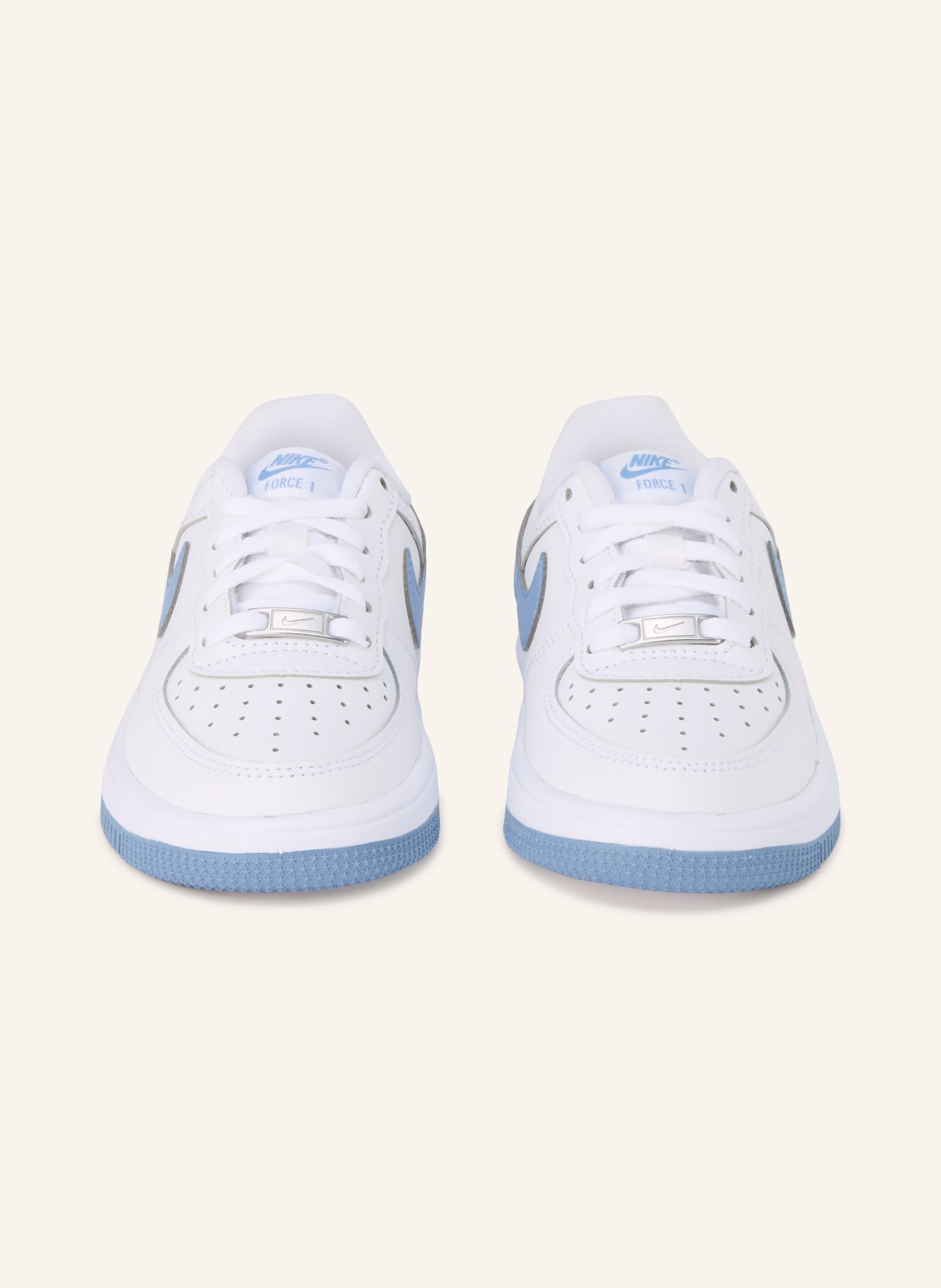 Nike Sneaker FORCE 1 LOW PS LACE: WEISS / HELLBLAU