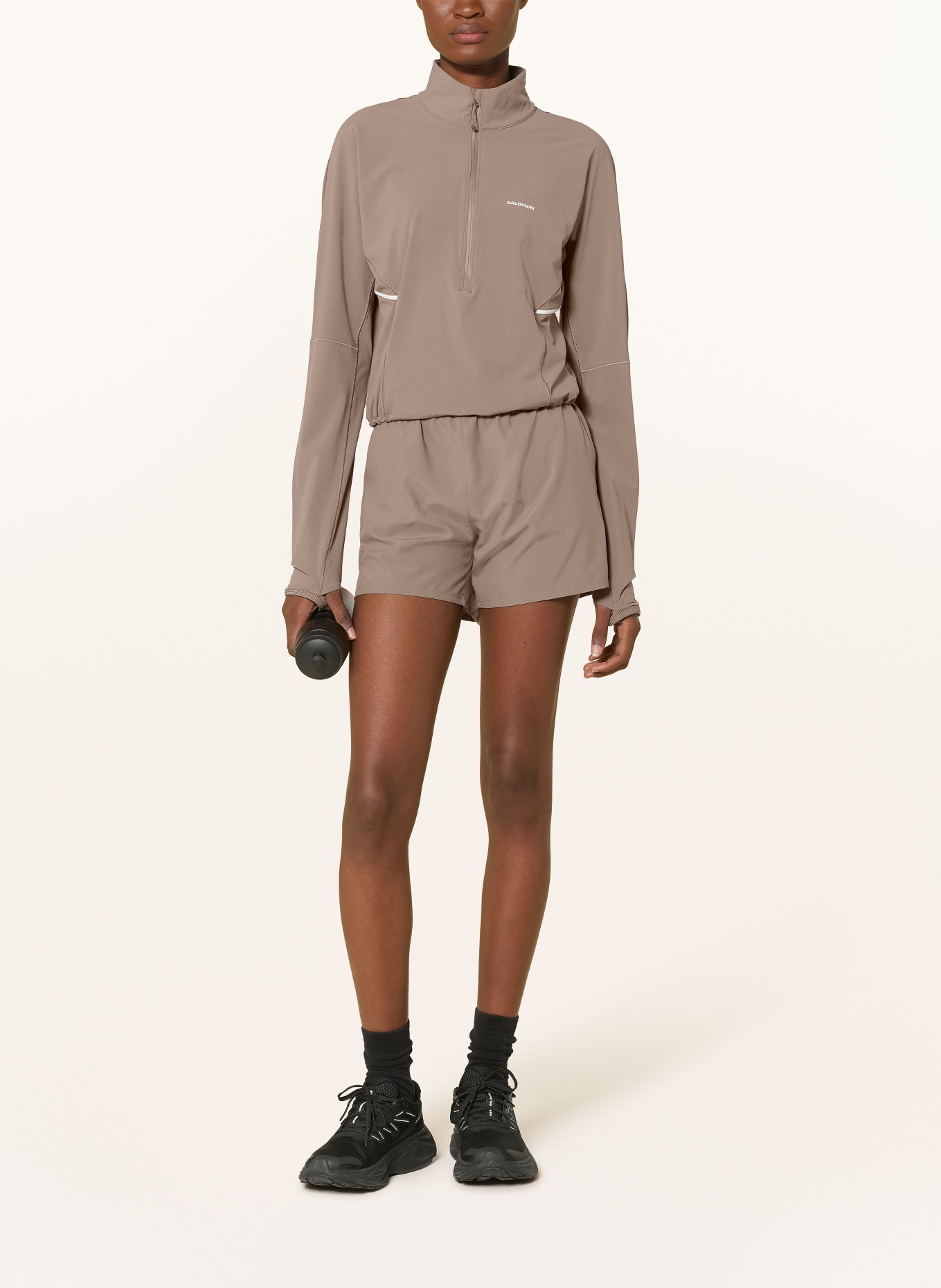 SALOMON Kurtka do biegania SENSE AERO: SZAROBRĄZOWY