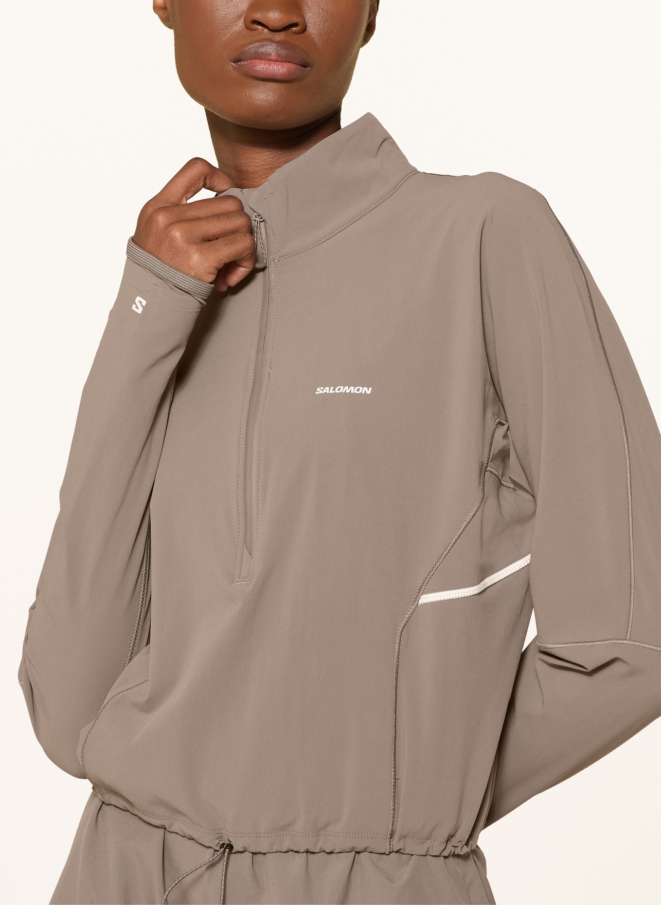 SALOMON Kurtka do biegania SENSE AERO: SZAROBRĄZOWY
