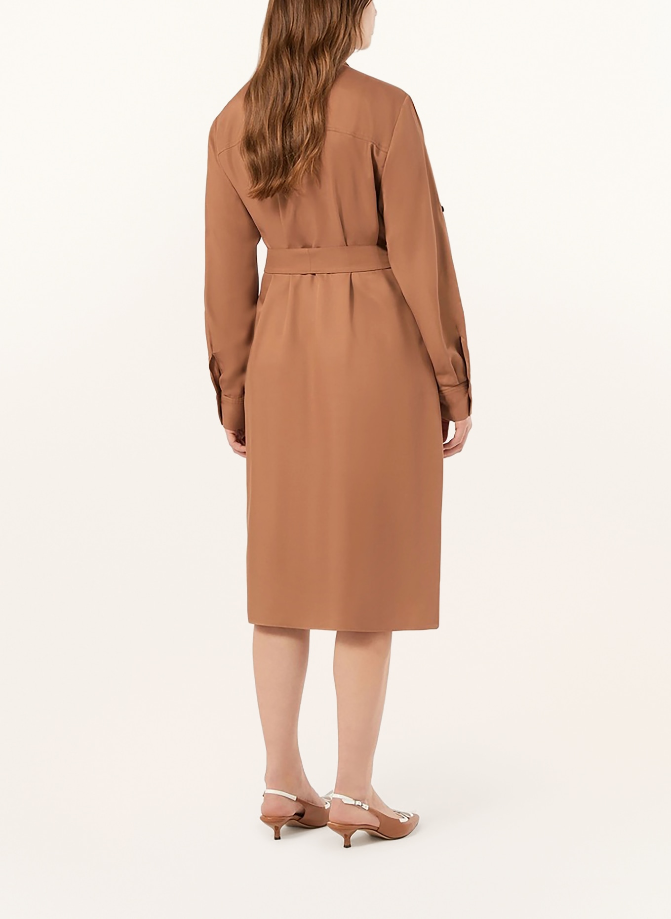 PERSONA MARINA RINALDI Robe chemise CERTA: COGNAC