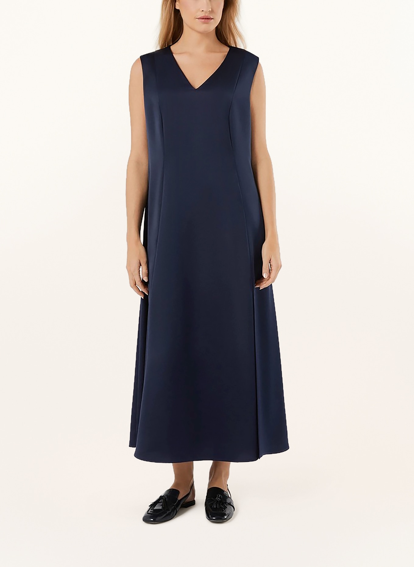 PERSONA MARINA RINALDI Robe en satin PMRGESTRO: BLEU FONCÉ