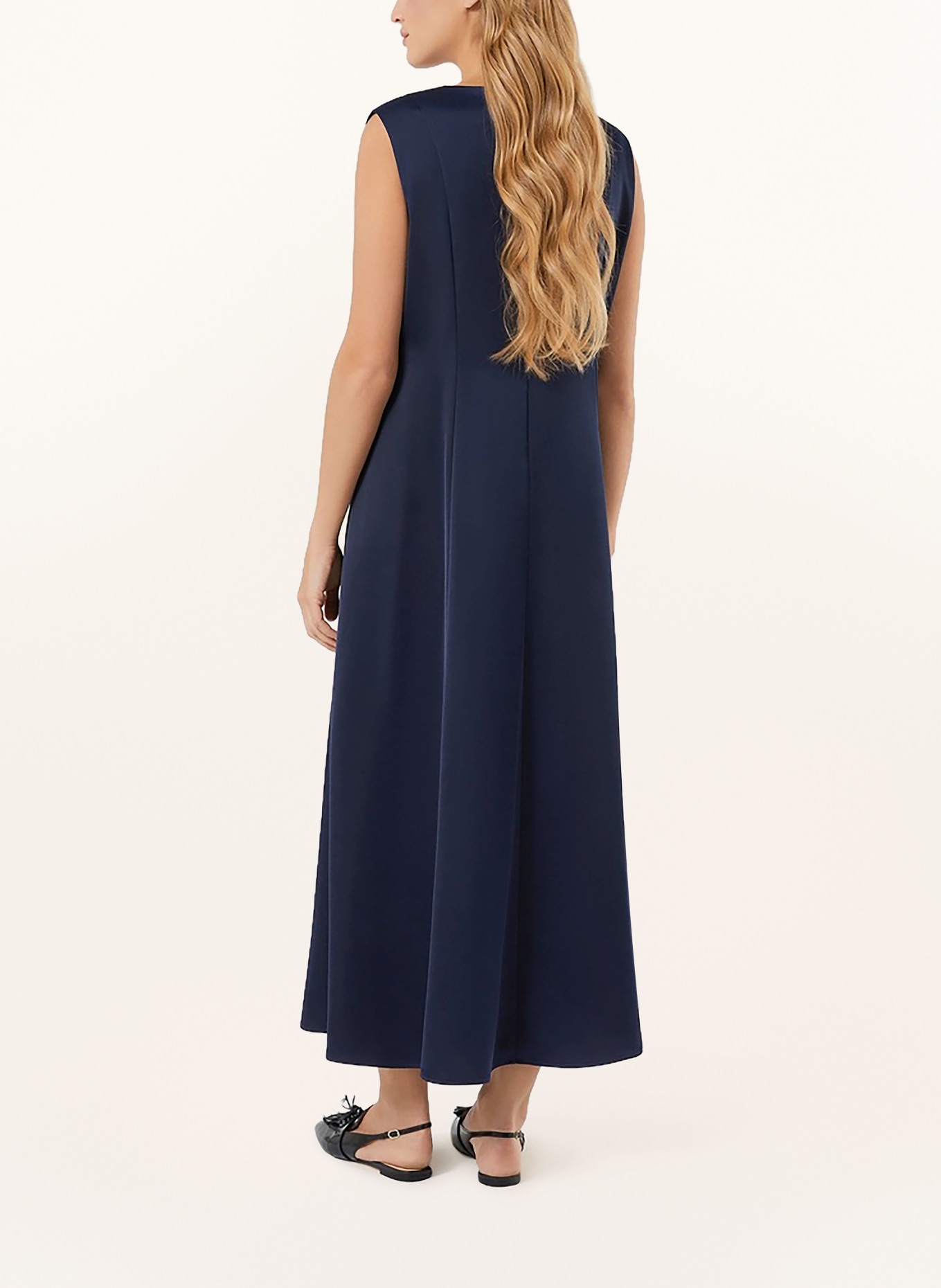 PERSONA MARINA RINALDI Robe en satin PMRGESTRO: BLEU FONCÉ