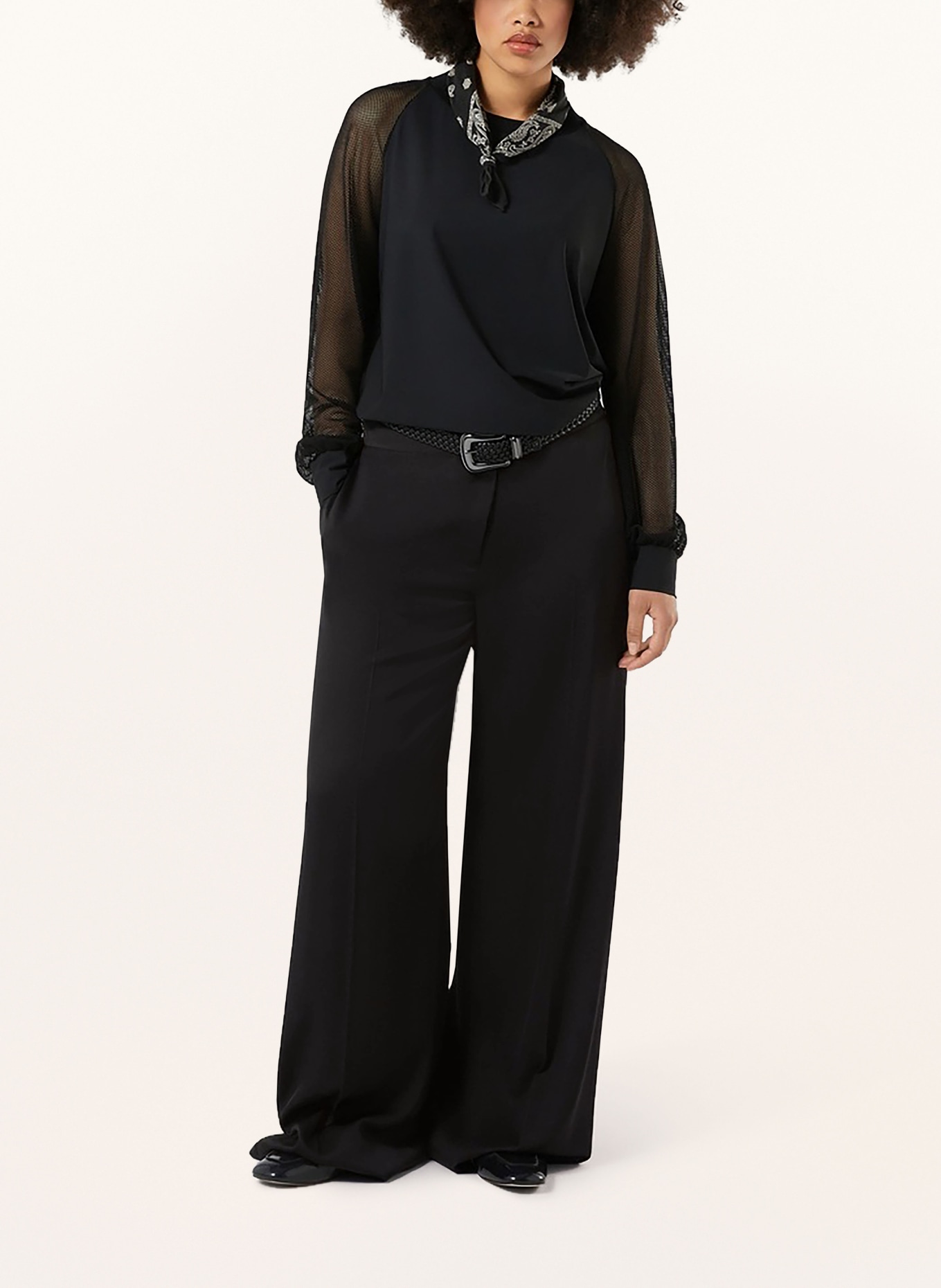 PERSONA MARINA RINALDI Pantalon Marlene PMRSAUNA en satin: NOIR