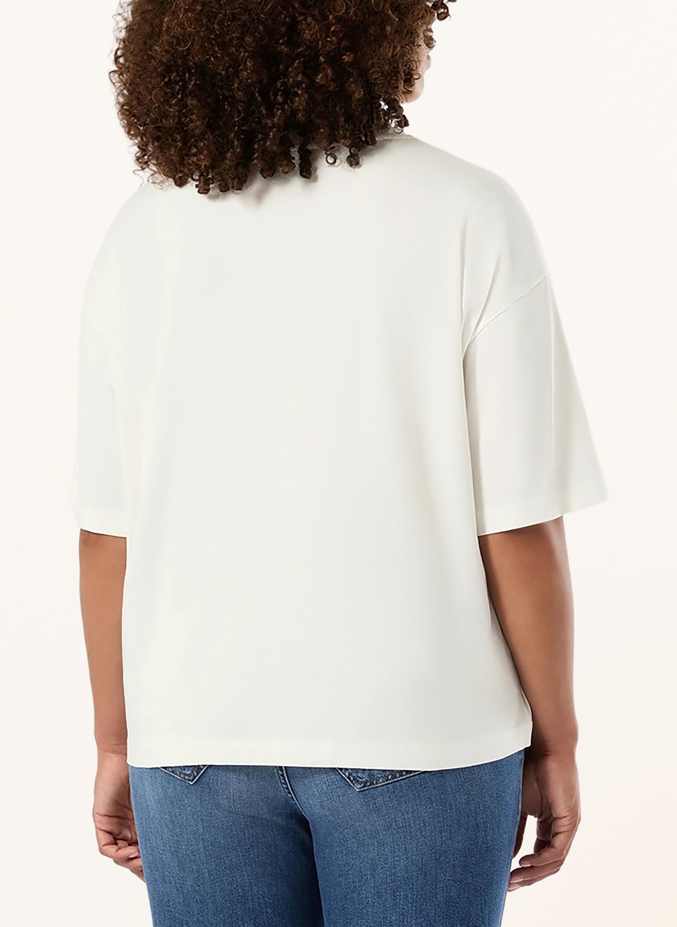 PERSONA MARINA RINALDI PMRMITO T-shirt with gemstones: WHITE