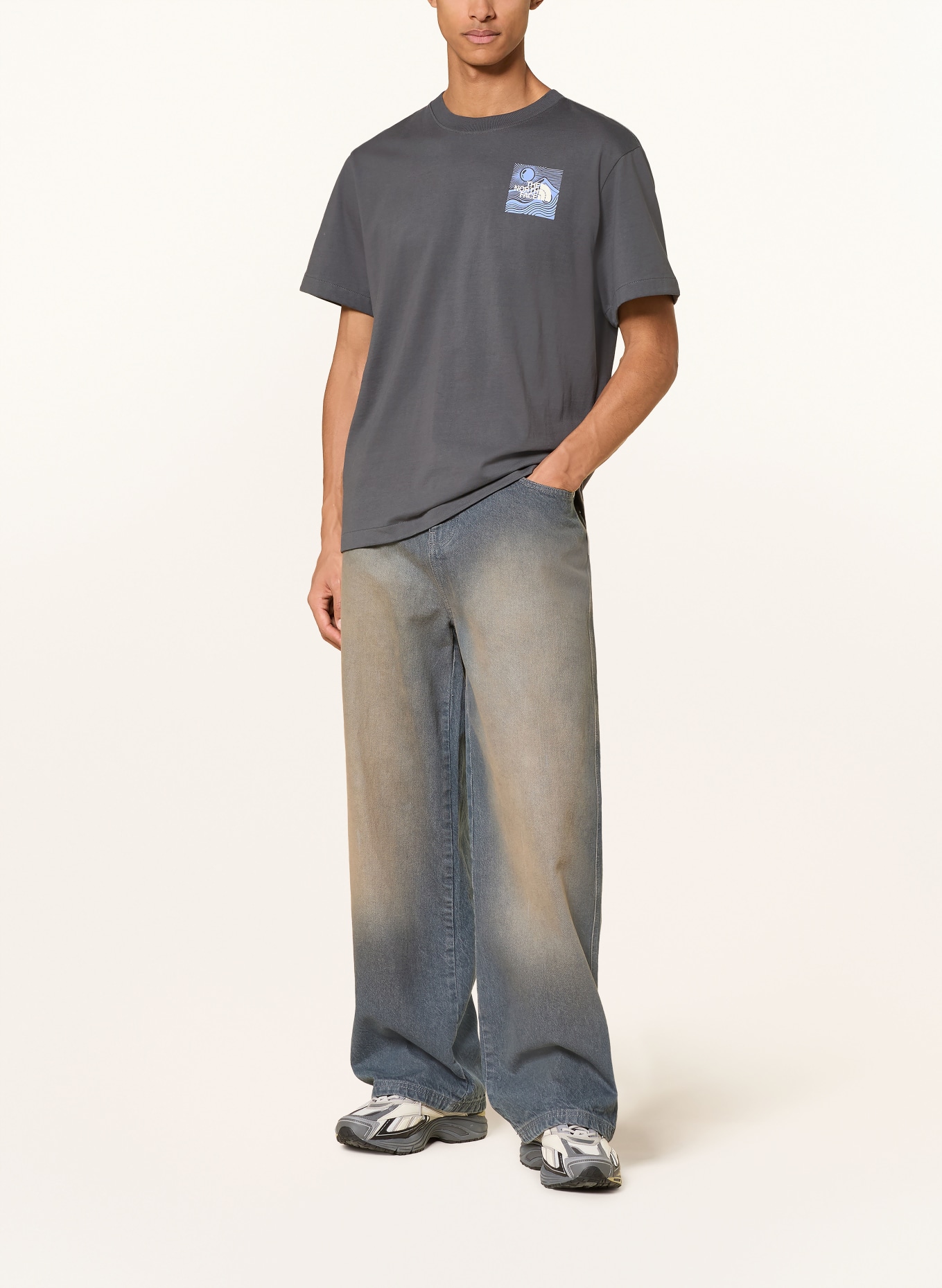 THE NORTH FACE T-Shirt MOUNTAIN ESCAPE: DUNKELGRAU