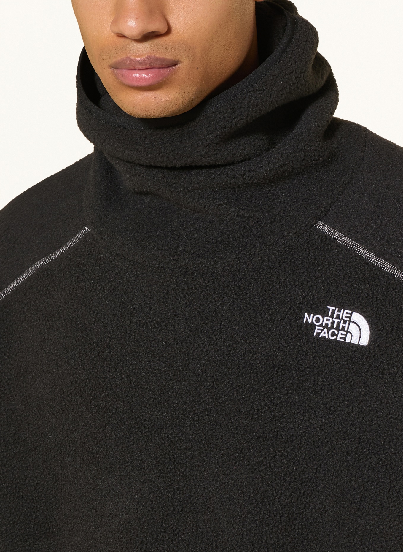 THE NORTH FACE NSE Oversized Fleece Hoodie: BLACK