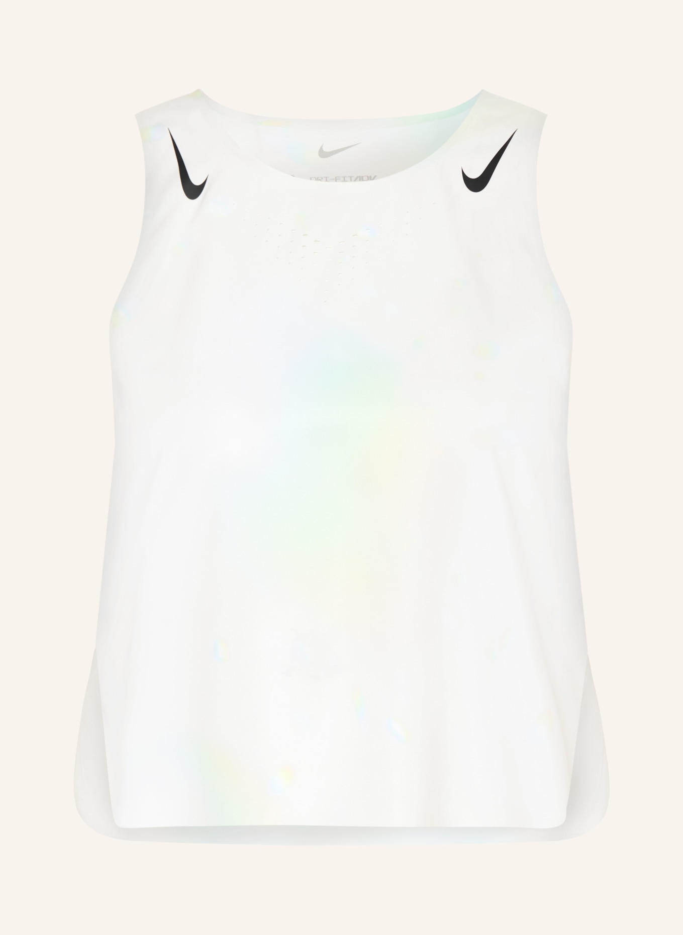 Nike Haut de course AEROSWIFT: BLANC / VERT CLAIR / BLEU CLAIR