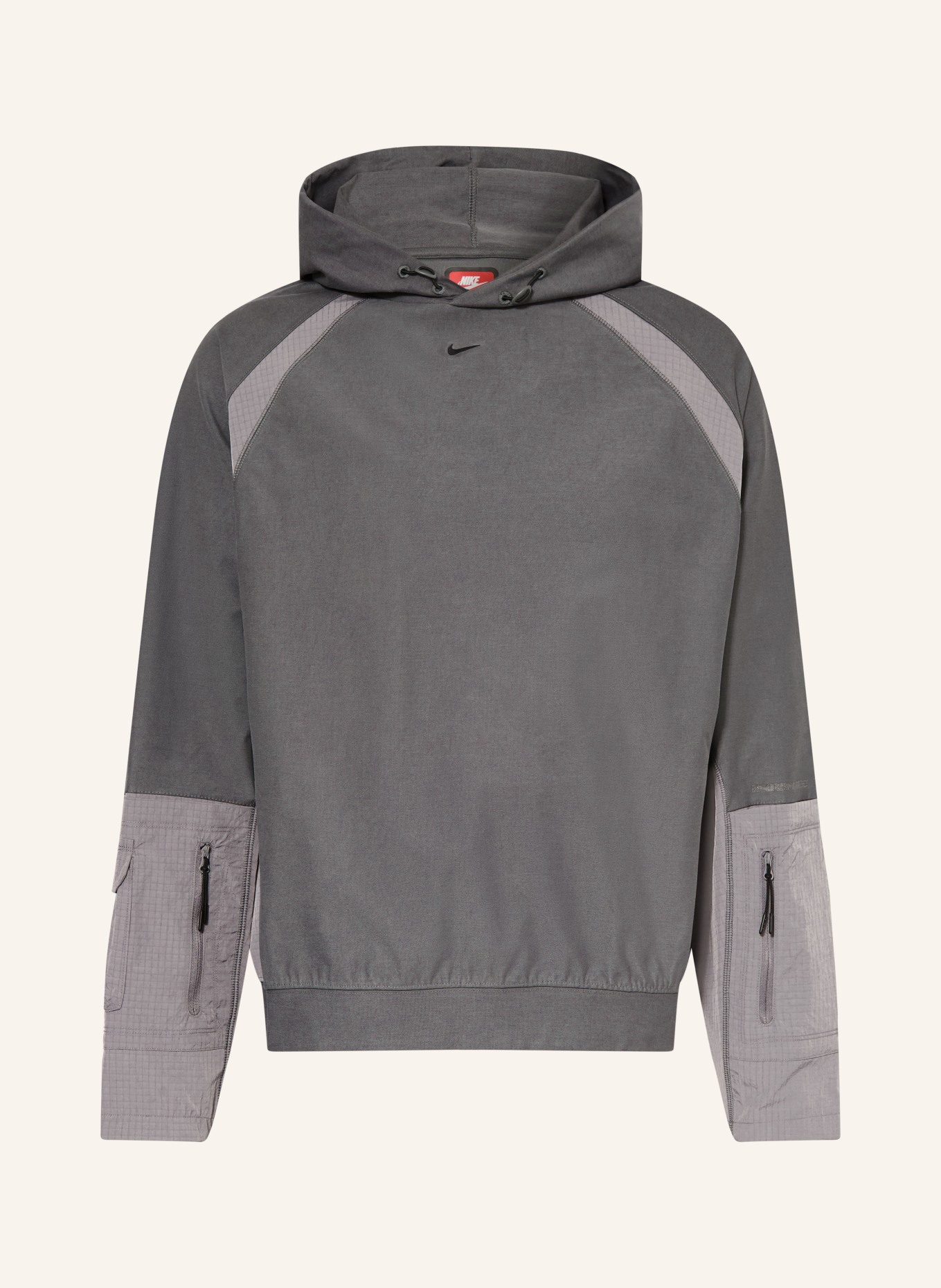 Nike Oversized-Hoodie TECH: GRAU / HELLGRAU